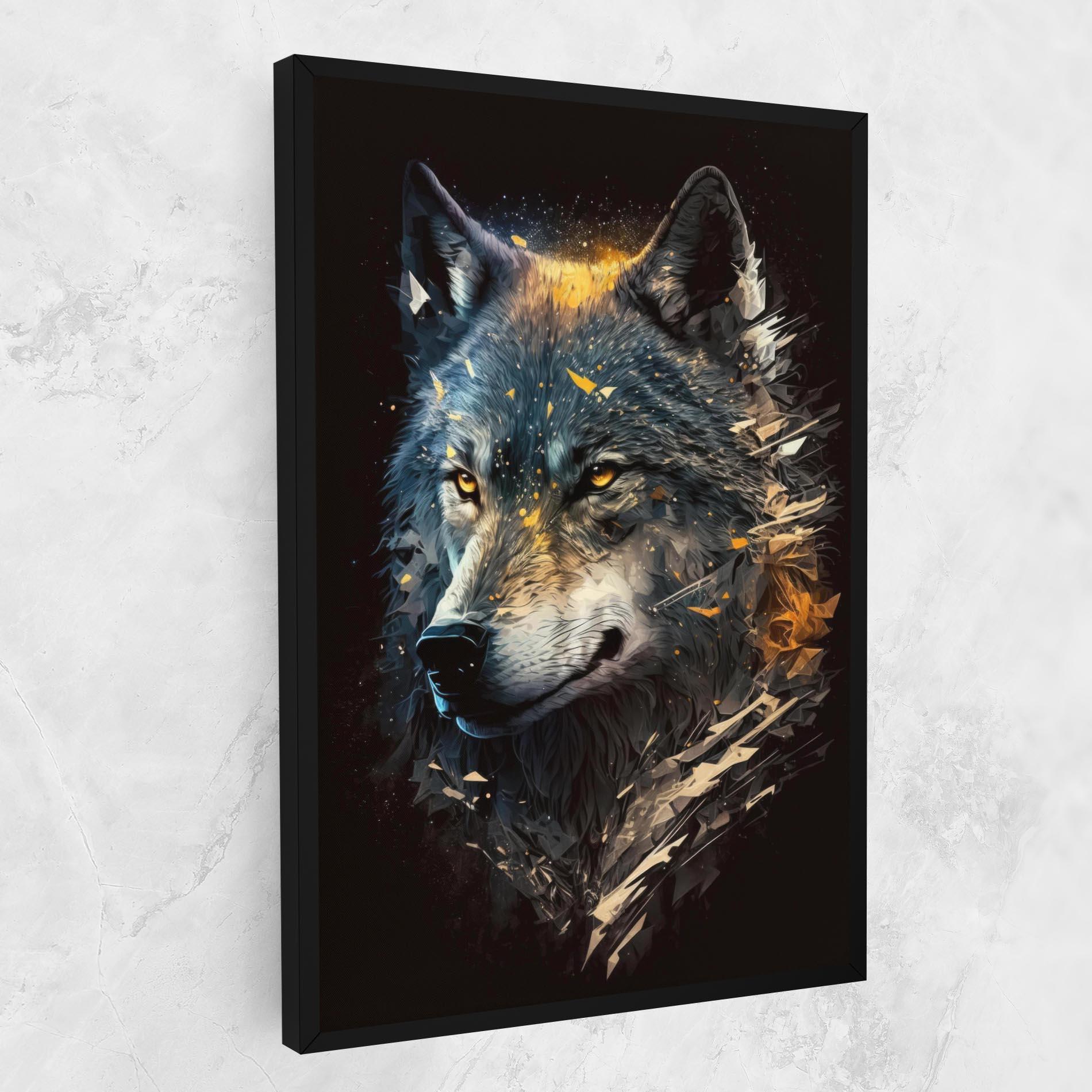 Leinwandbild Wolf Portrait mockup 1