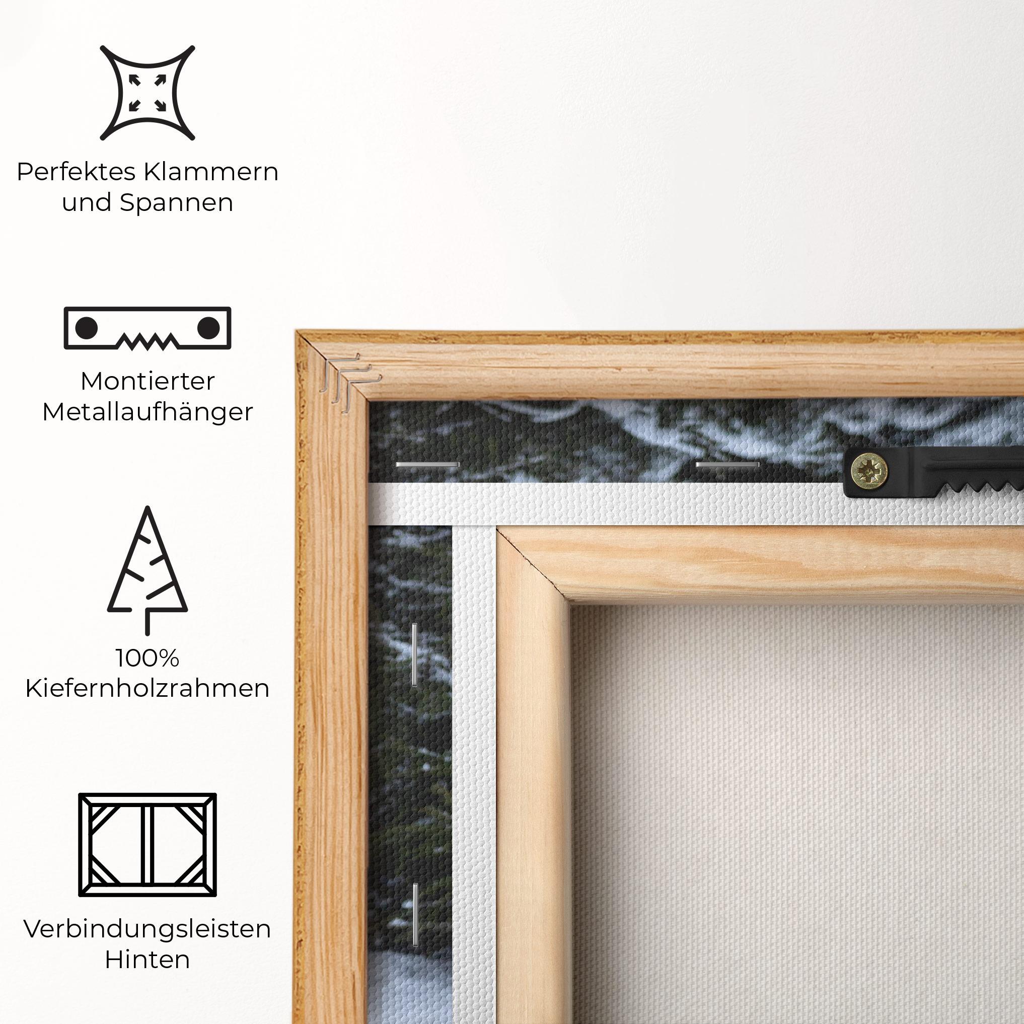 Leinwandbild 2 Wolfs Sitting mockup 5