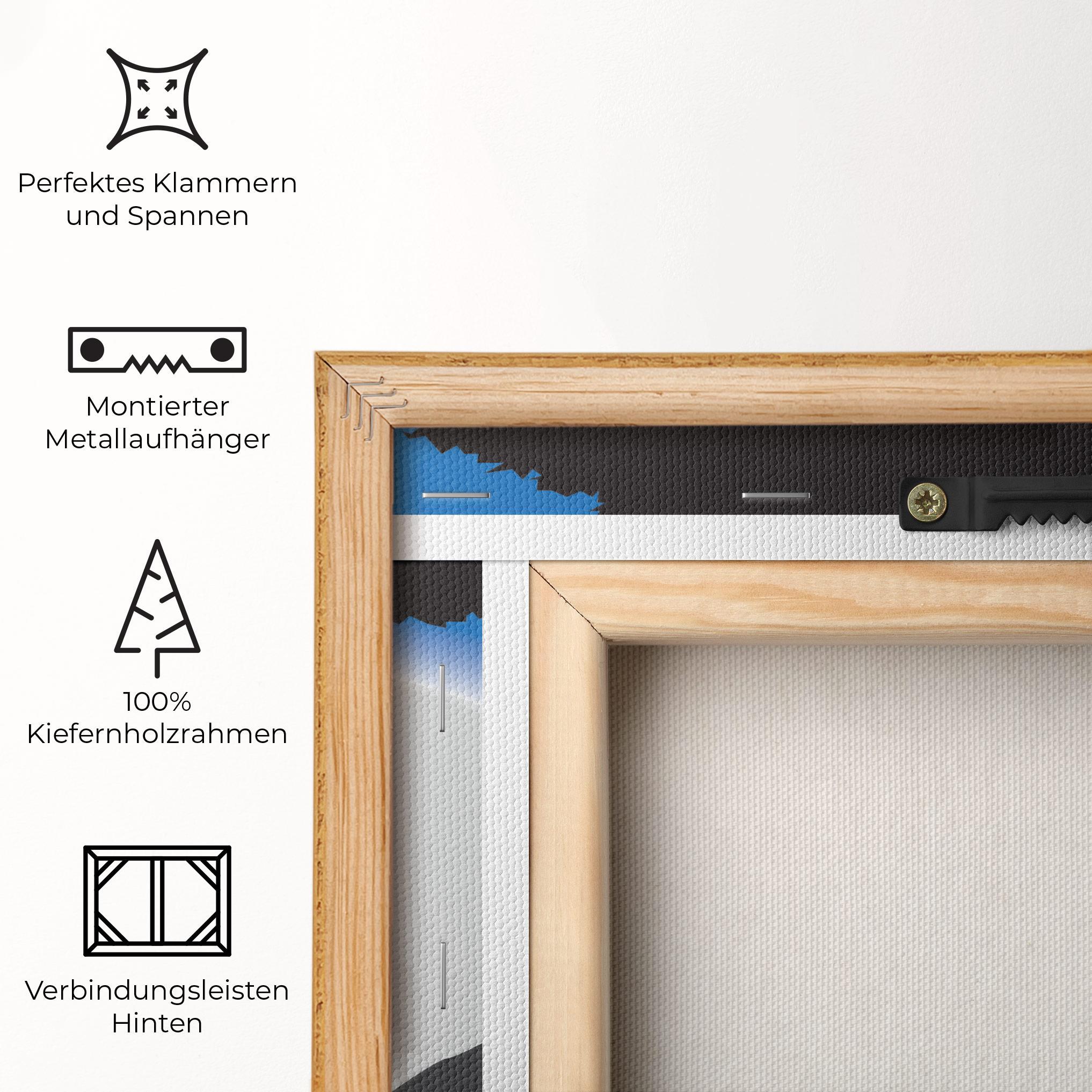 Leinwandbild Blue Light Wolf mockup 5