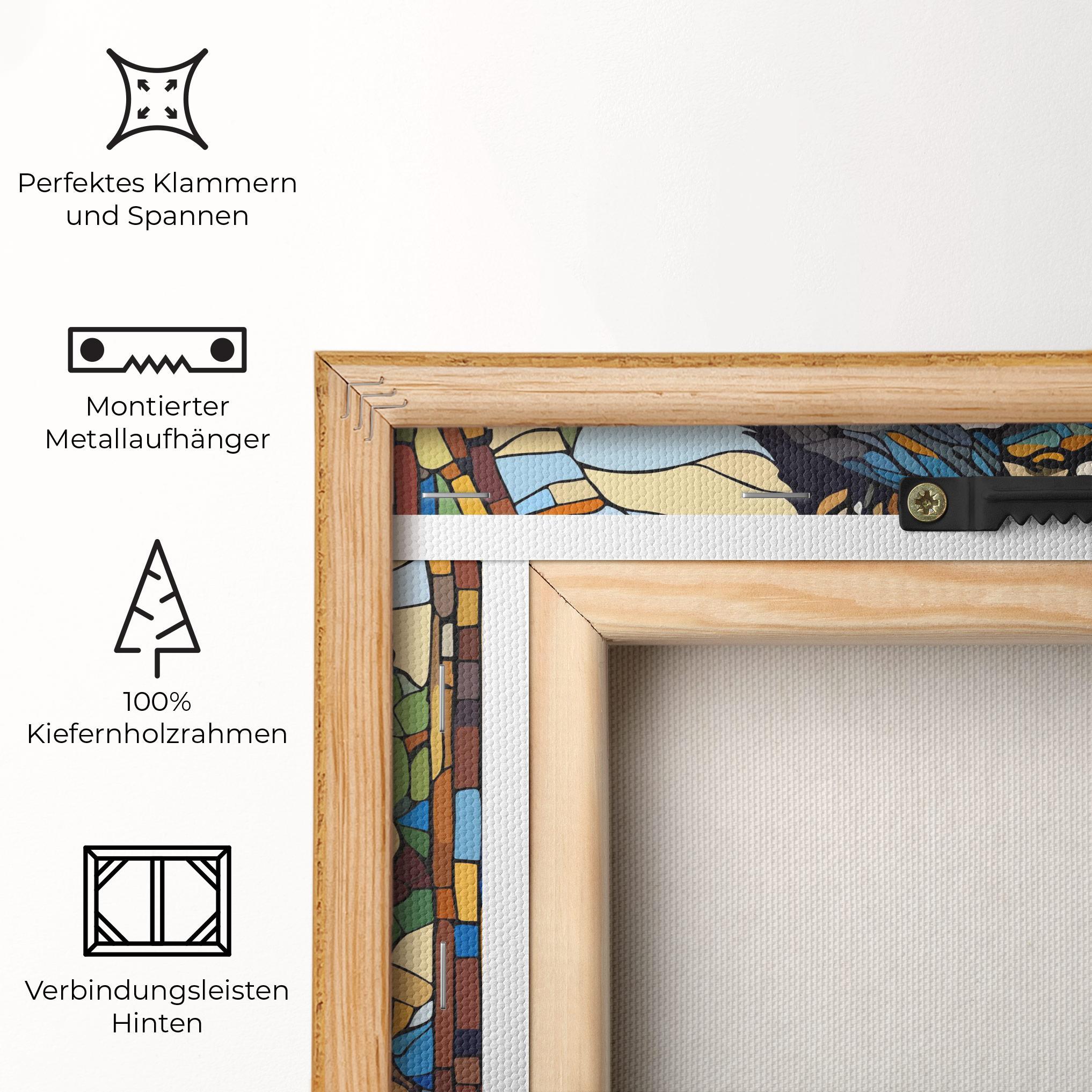 Leinwandbild Glass Wolf mockup 5