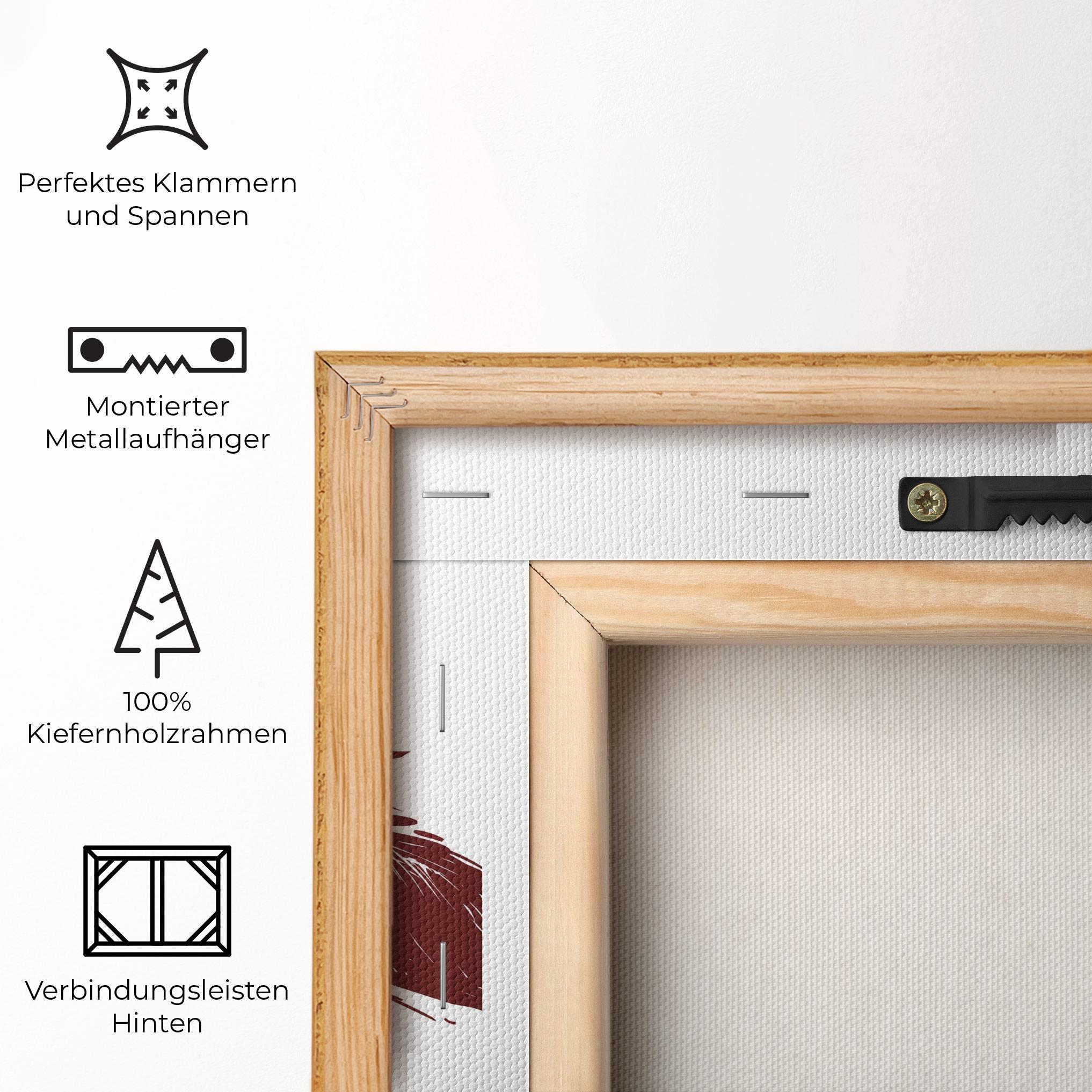 Leinwandbild Red Blue Wolves mockup 5