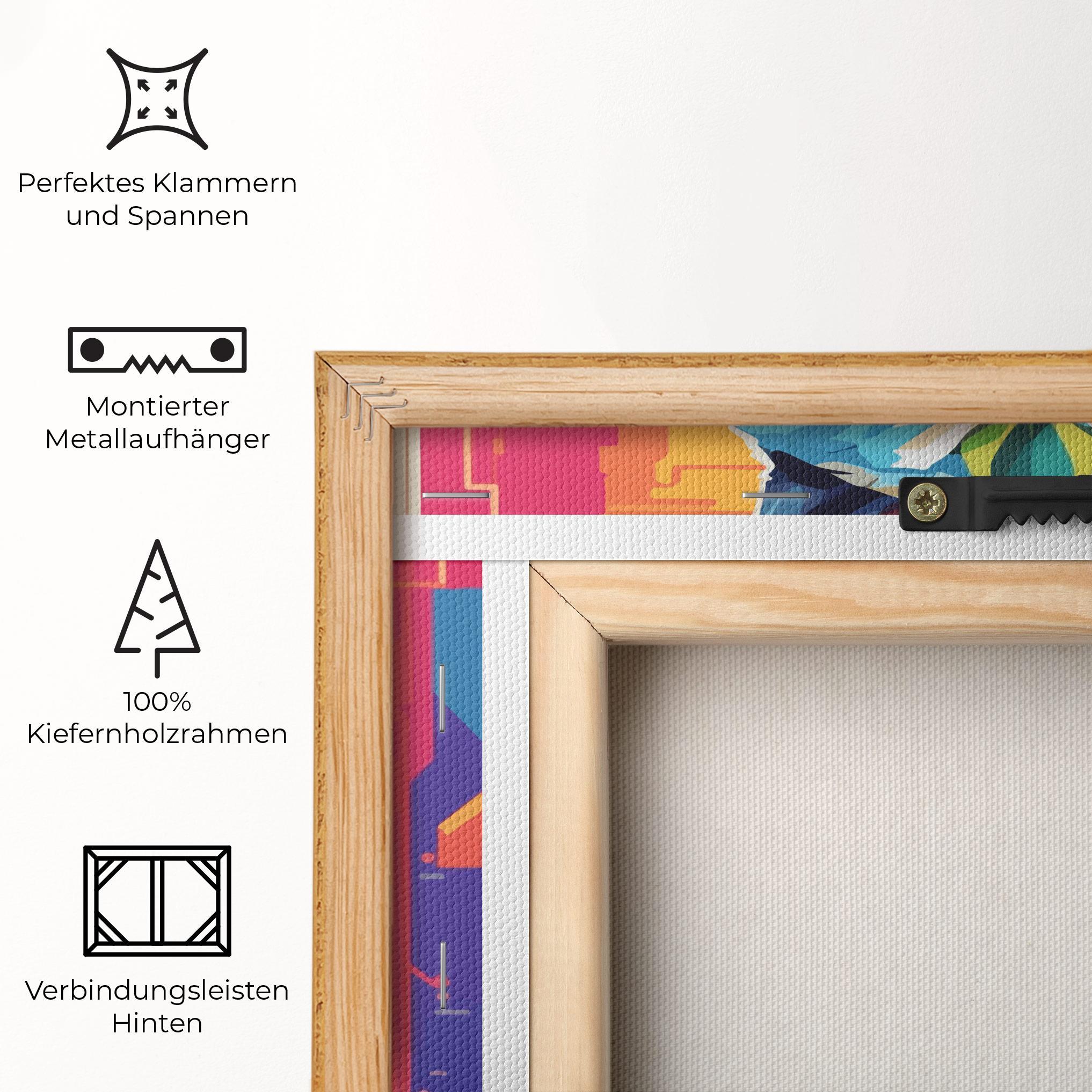 Leinwandbild Wolf Character mockup 5