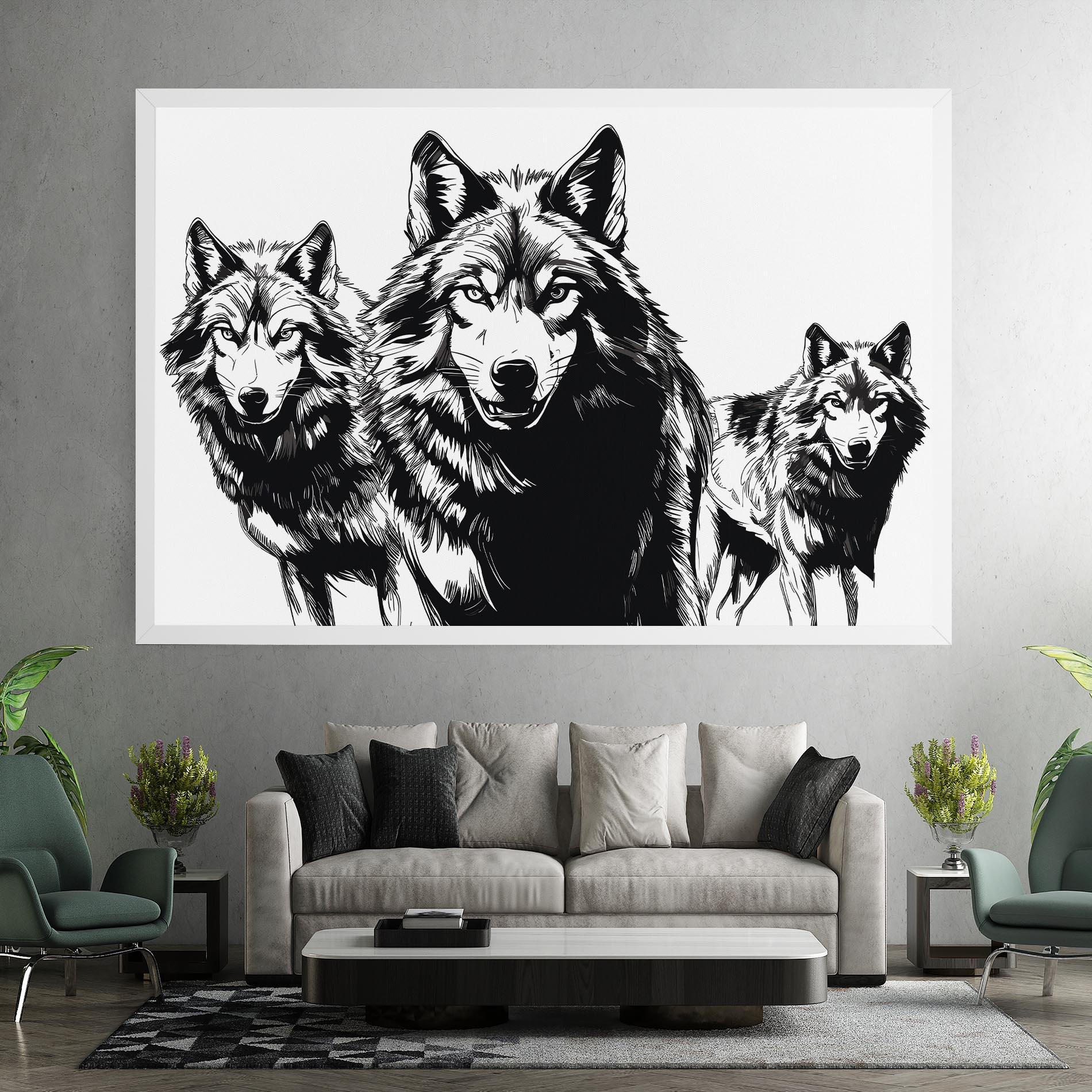 Leinwandbild Wolves mockup 7