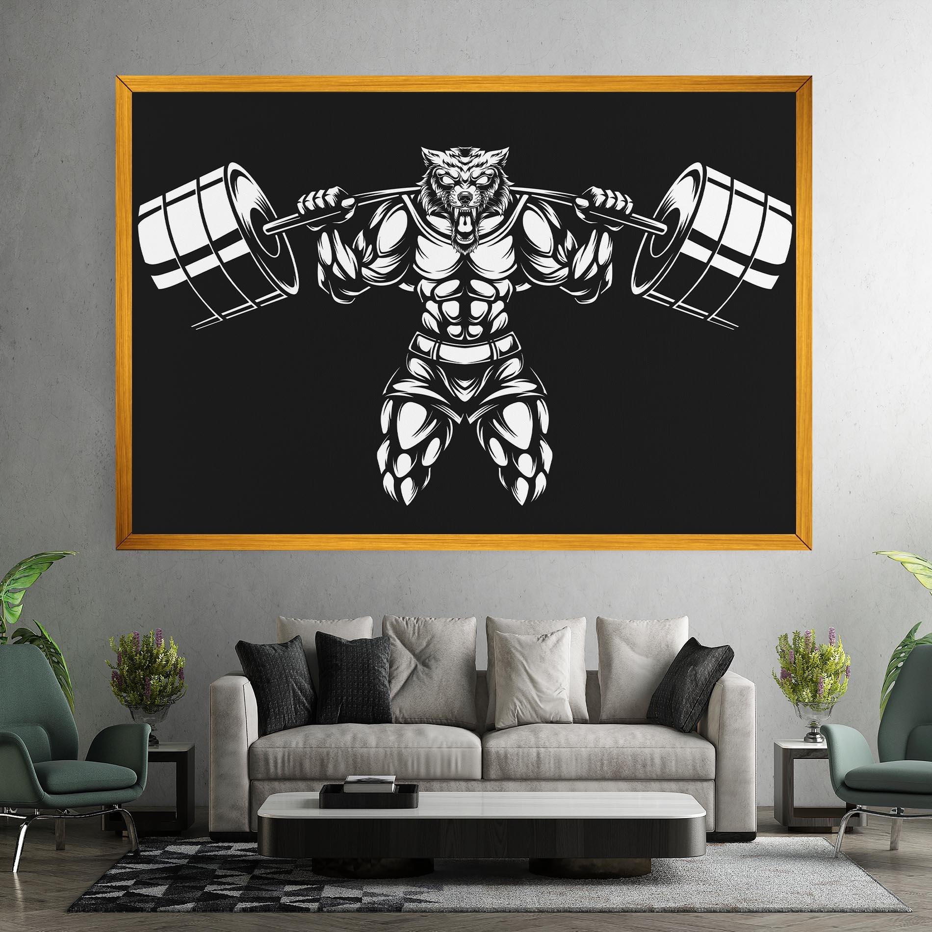 Leinwandbild Work Out Wolf mockup 7