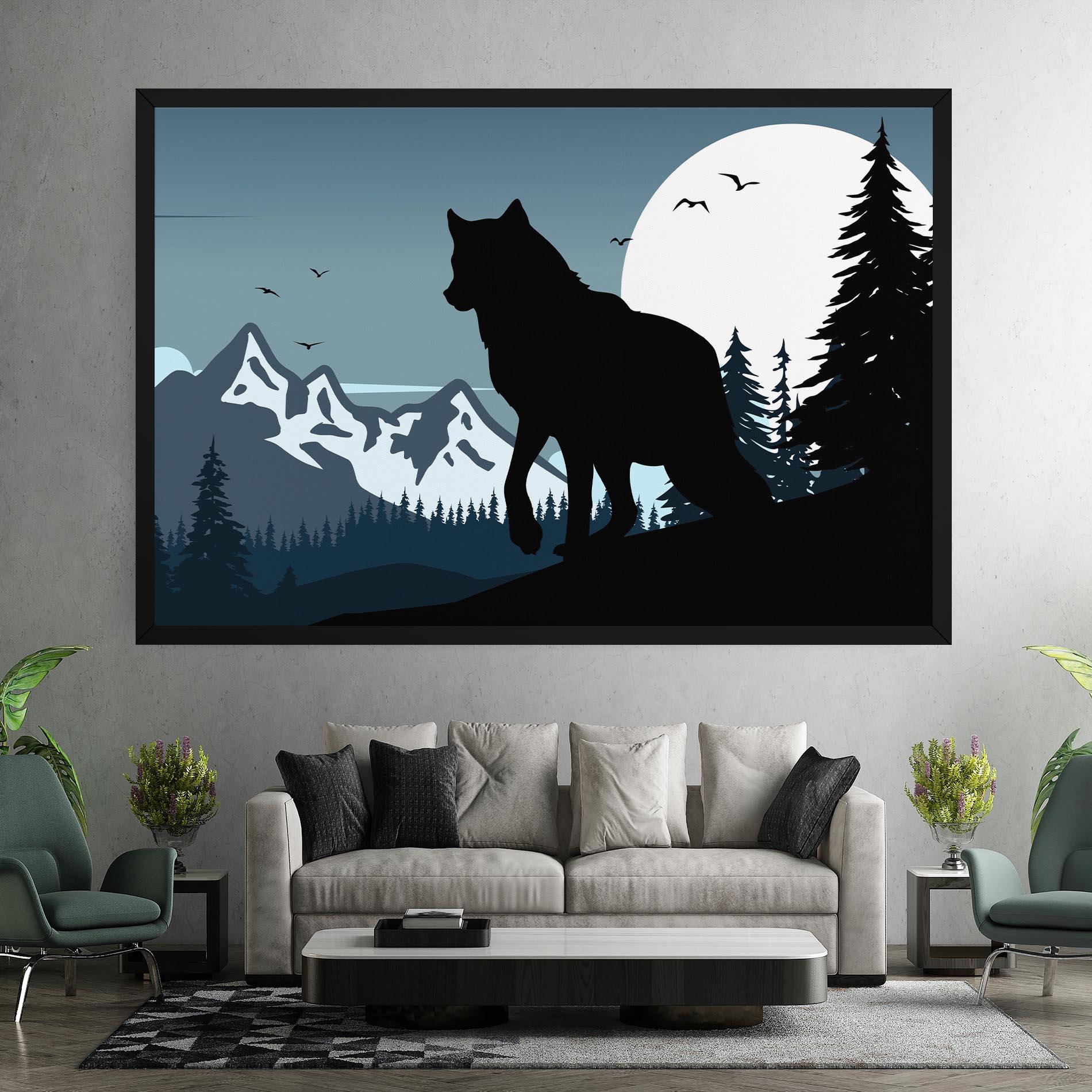 Leinwandbild Hill Wolf mockup 7