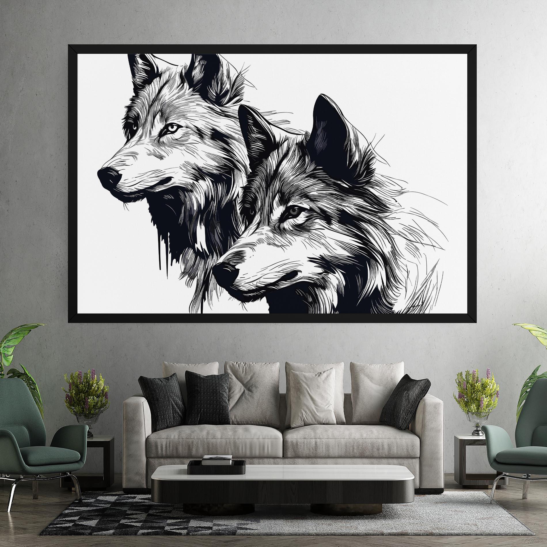 Leinwandbild Wolf Friends mockup 7