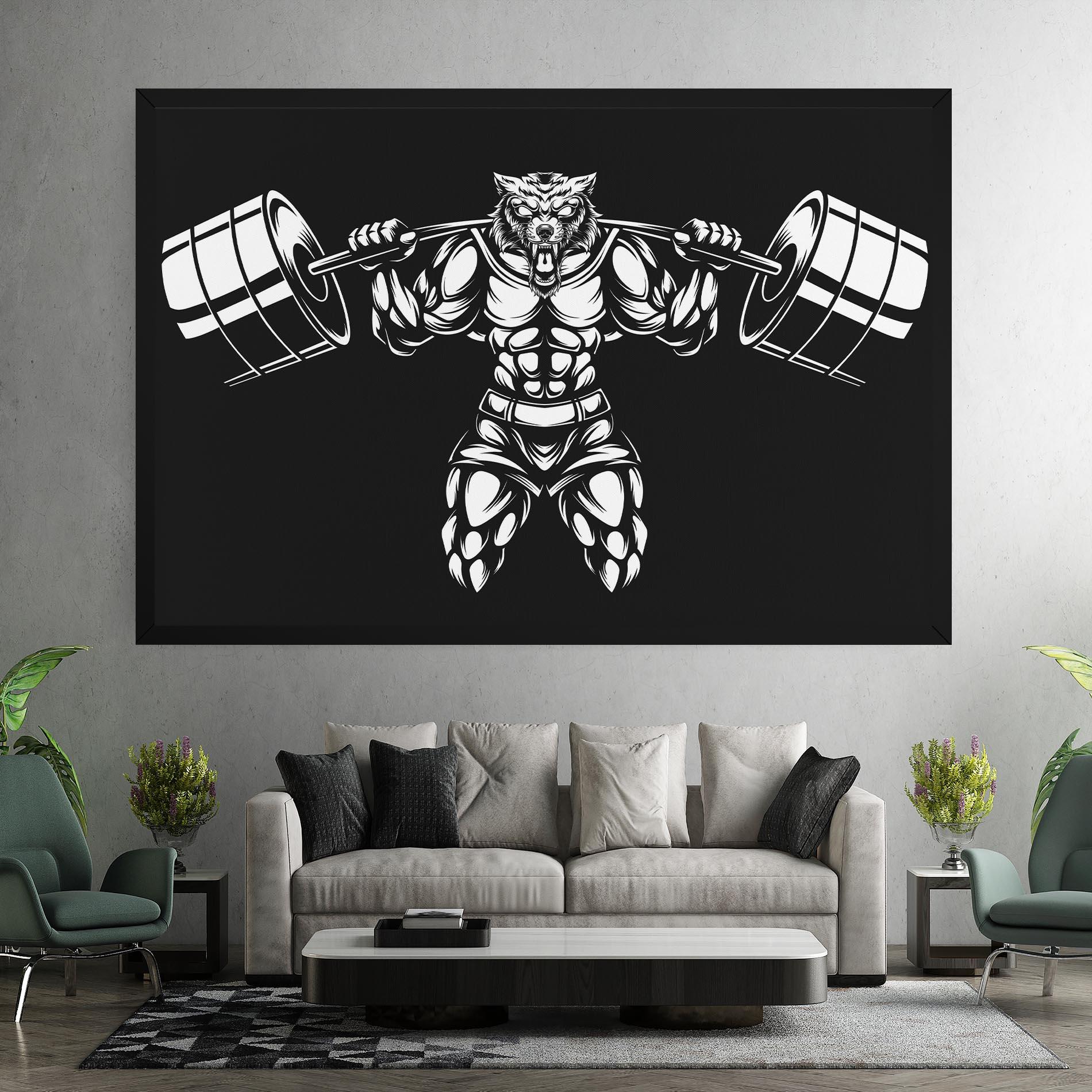 Leinwandbild Work Out Wolf mockup 7