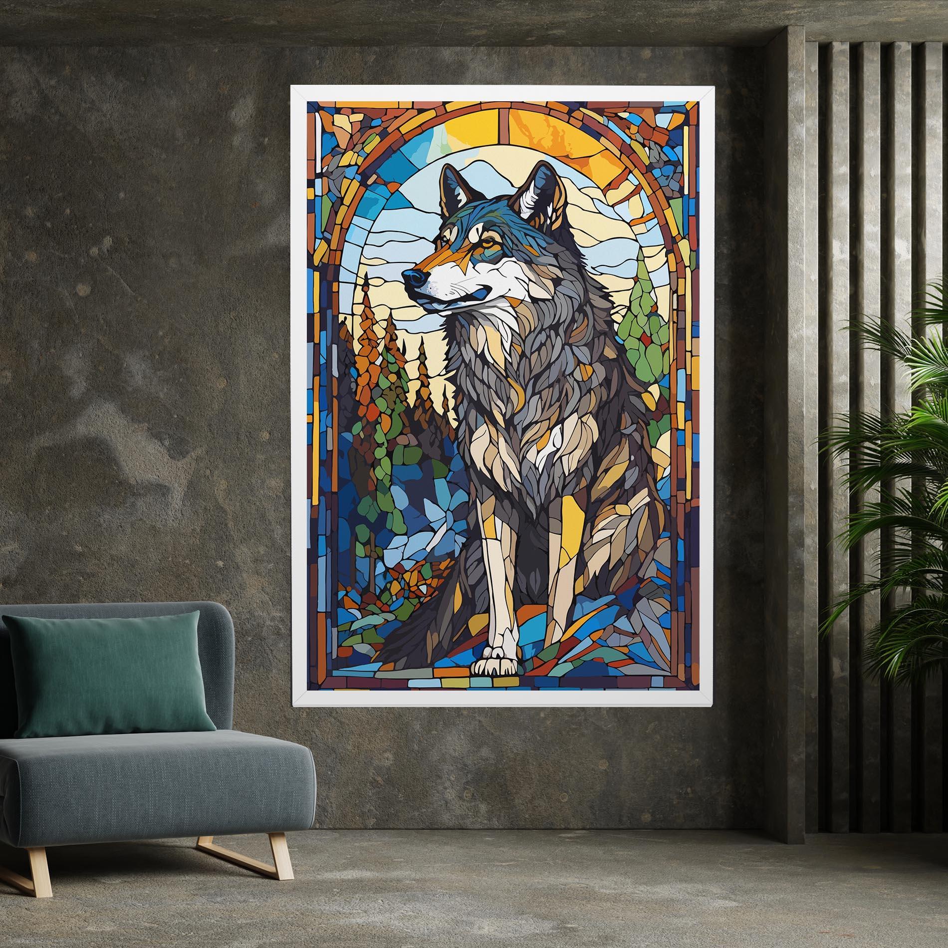 Leinwandbild Glass Wolf mockup 7