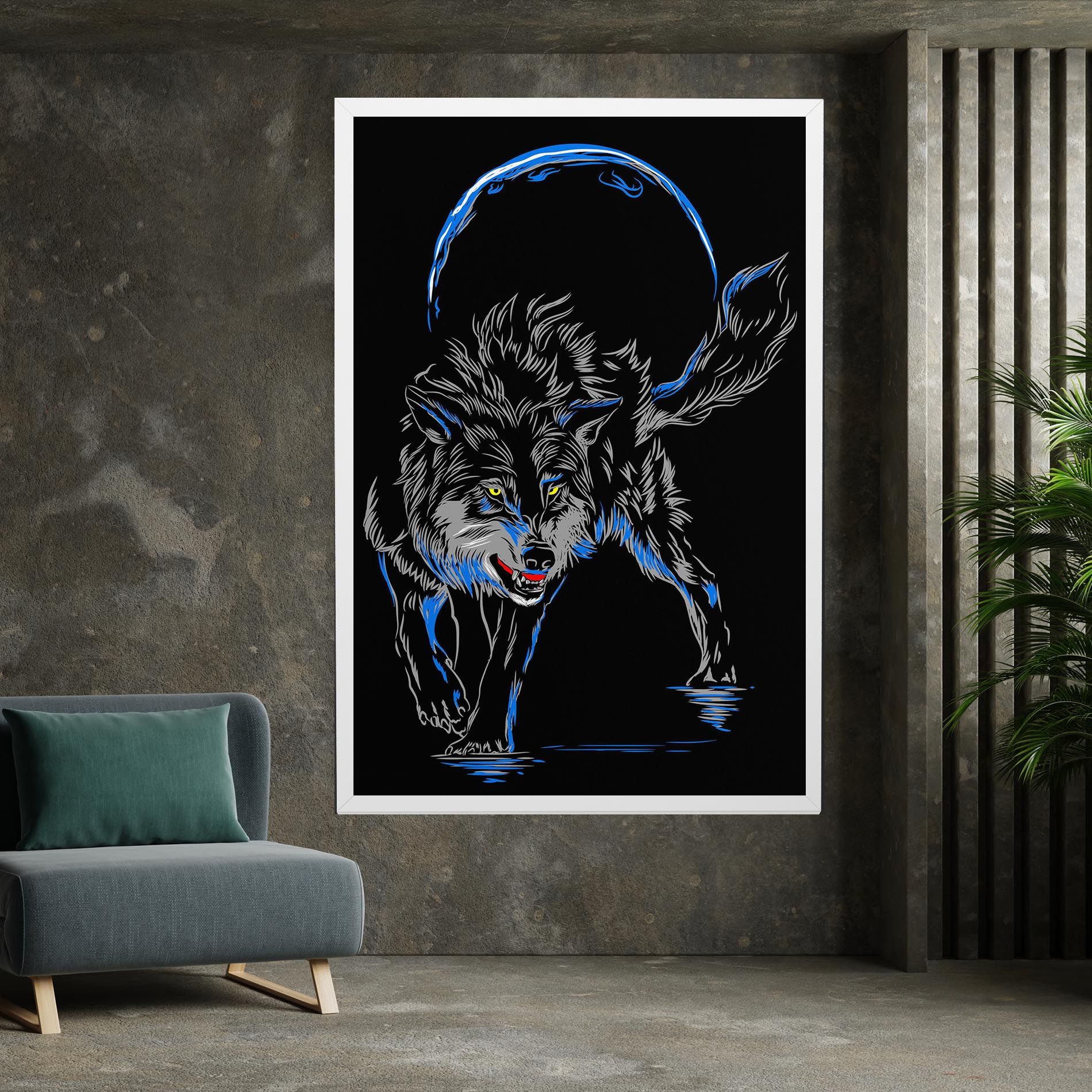 Grey Blue Wolf mockup 7