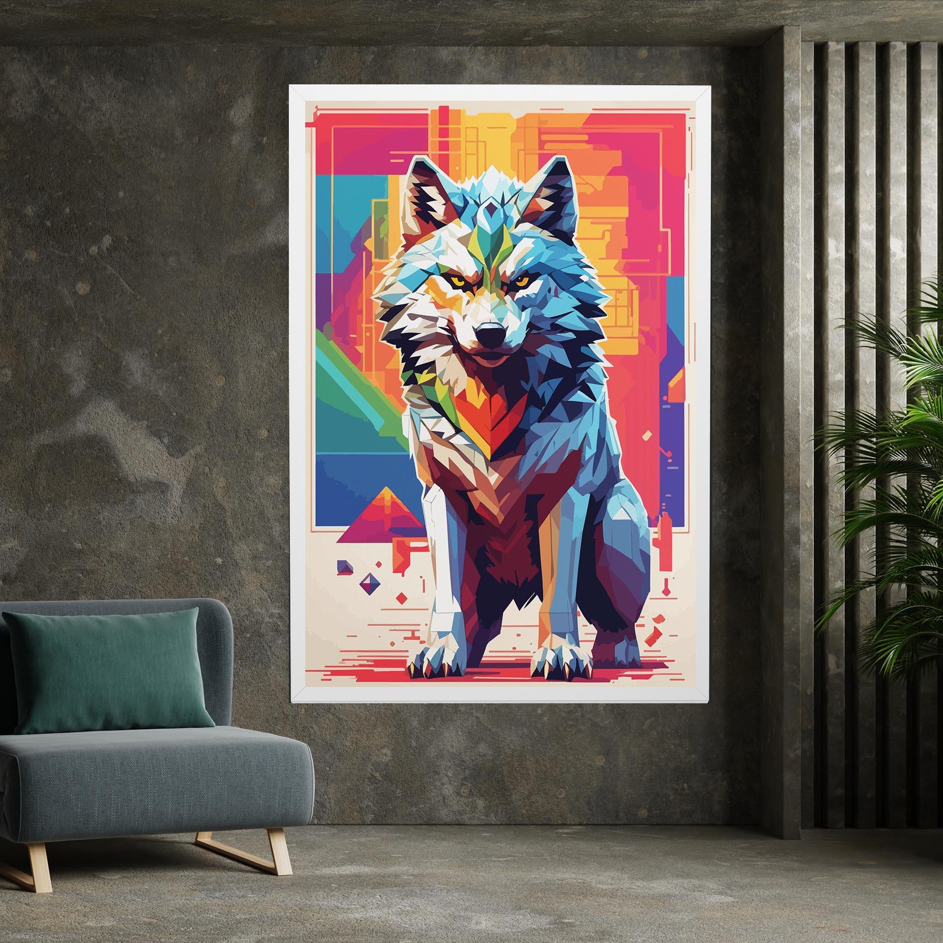 Leinwandbild Wolf Character mockup 7