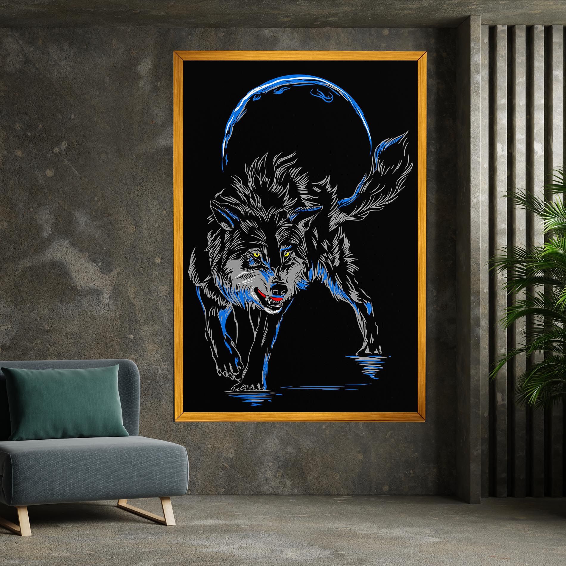 Grey Blue Wolf mockup 7