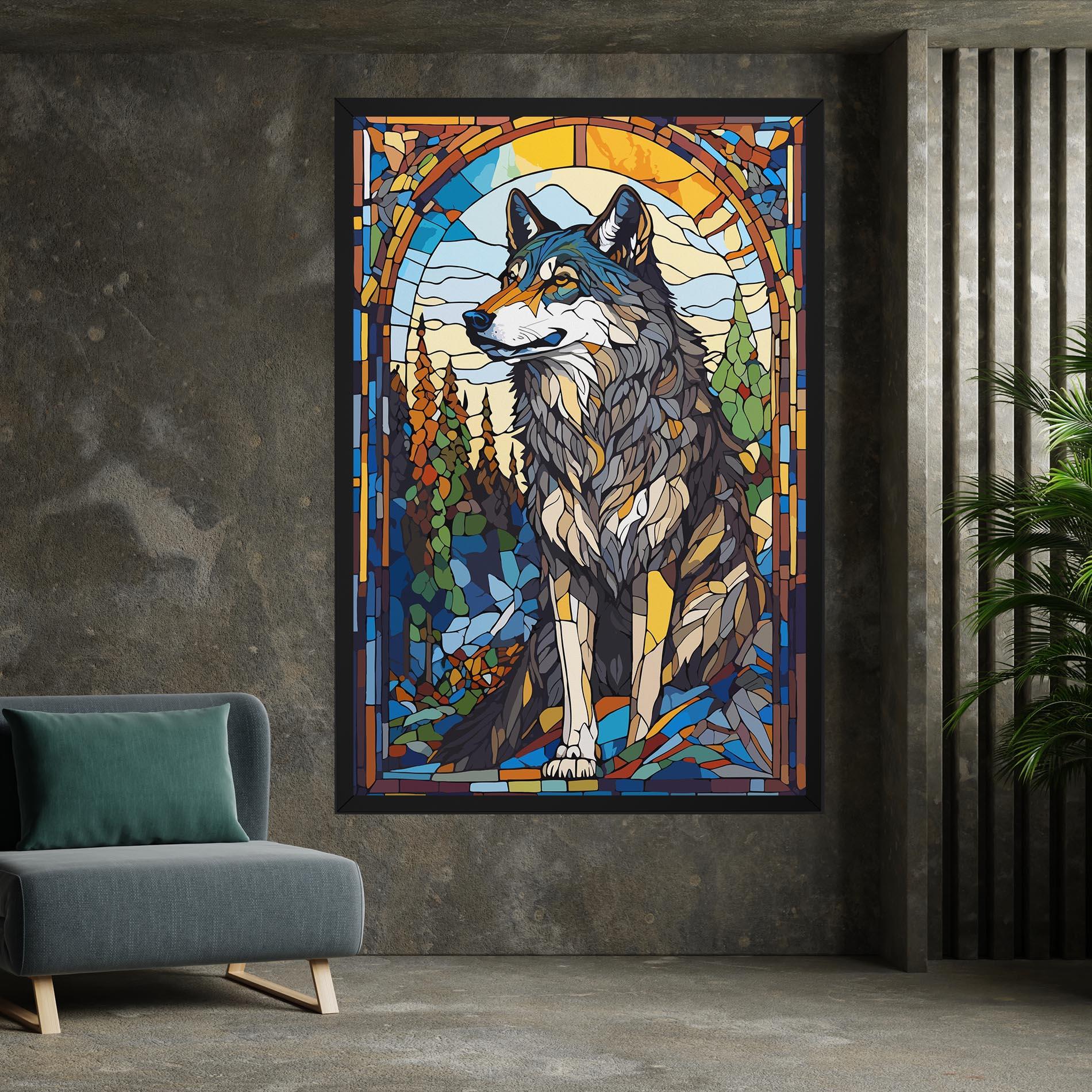 Leinwandbild Glass Wolf mockup 7