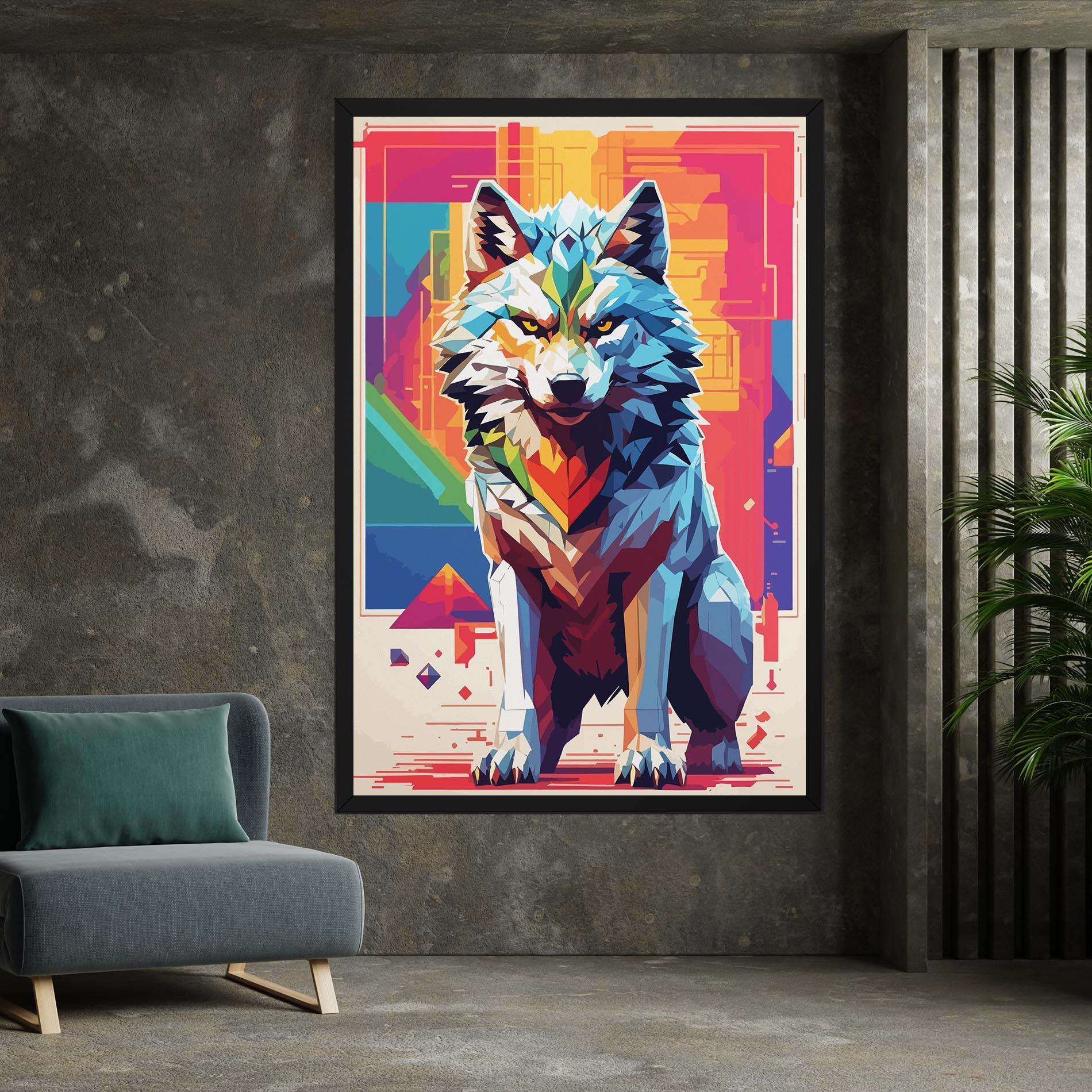 Leinwandbild Wolf Character mockup 7