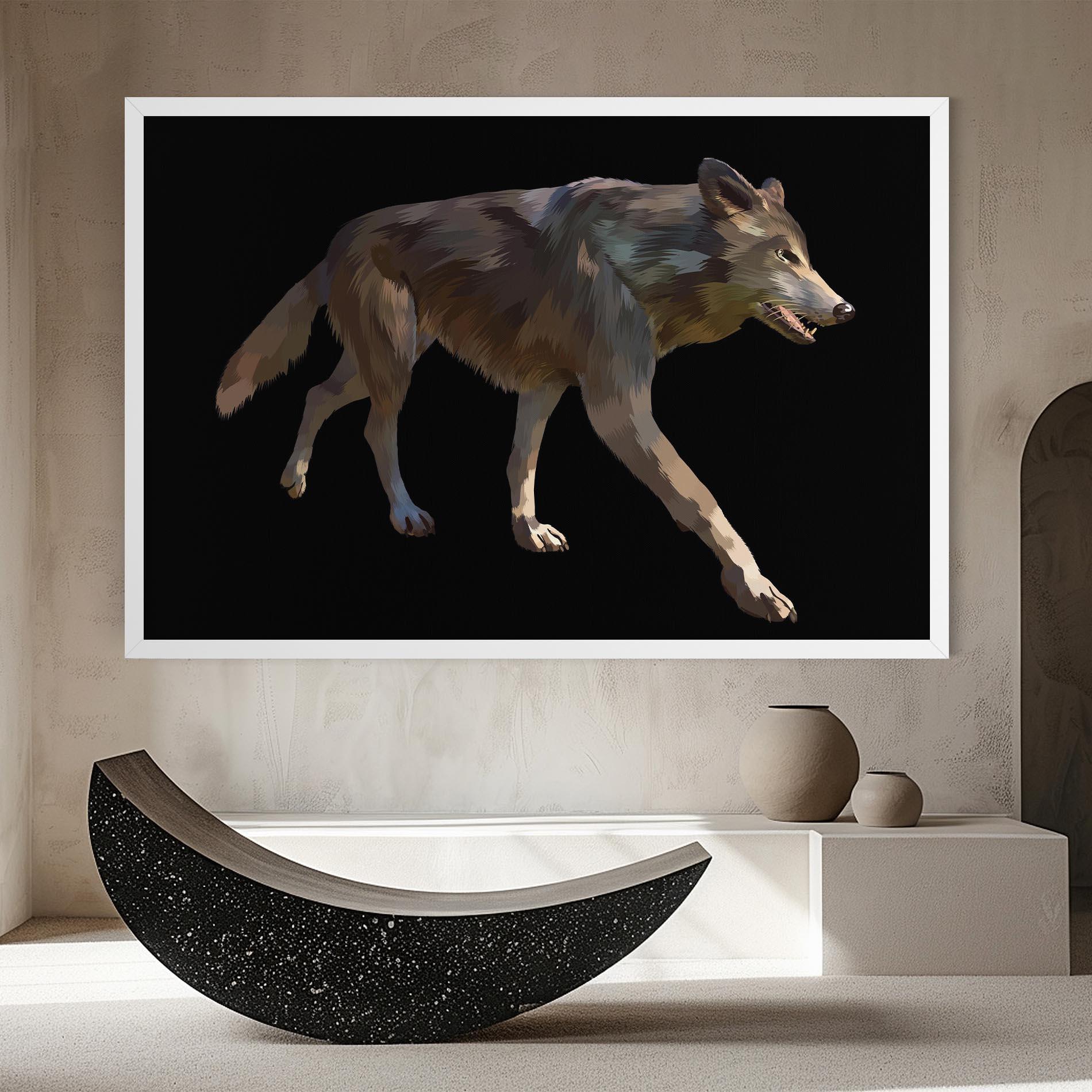 Leinwandbild 3d Wolf mockup 8