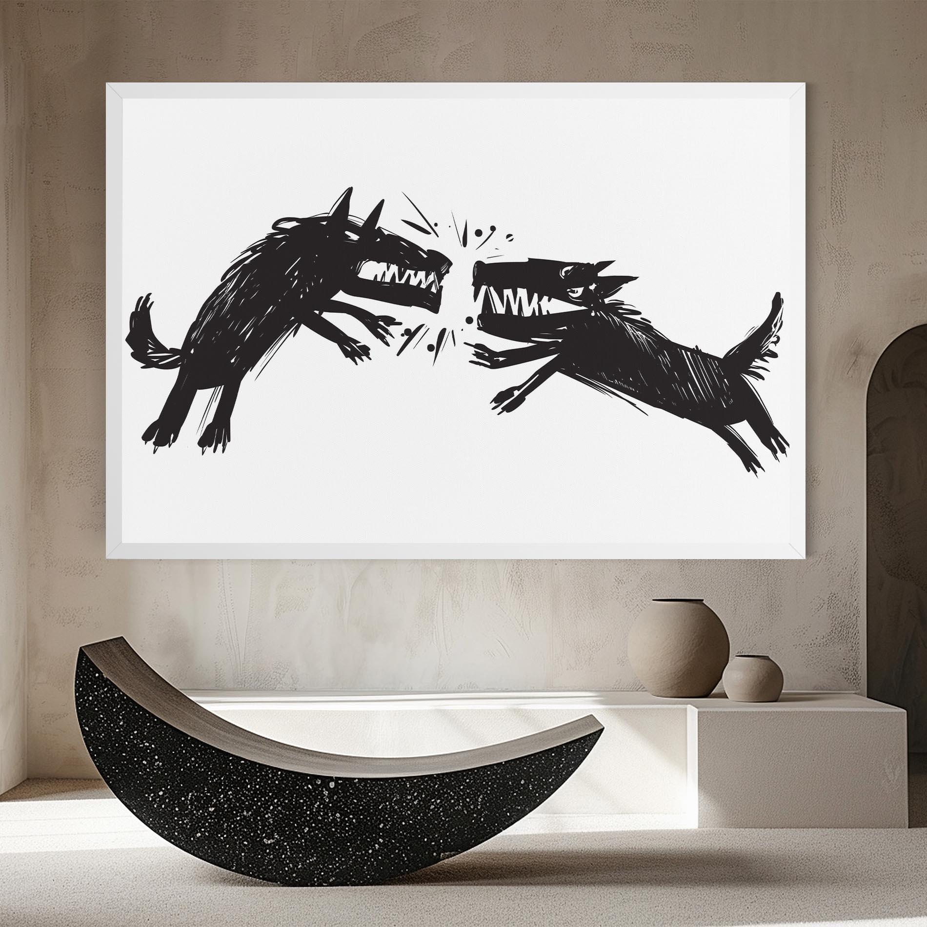 Leinwandbild Black Wolves mockup 8