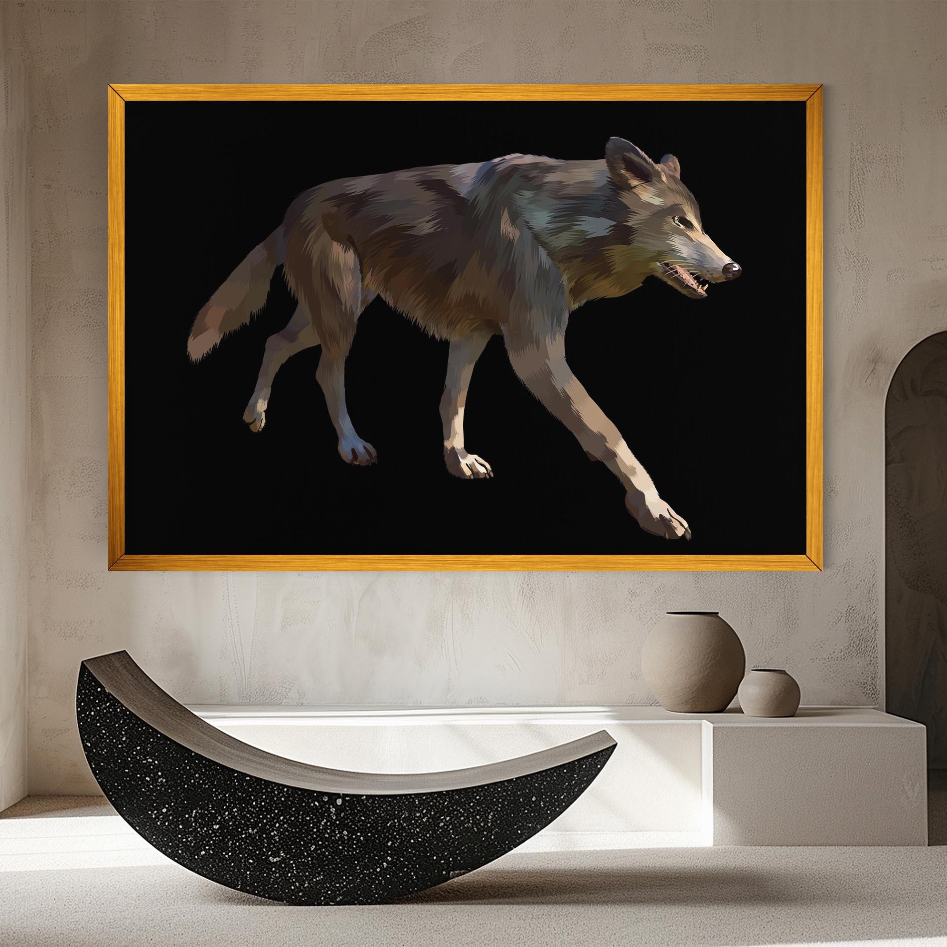 Leinwandbild 3d Wolf mockup 8