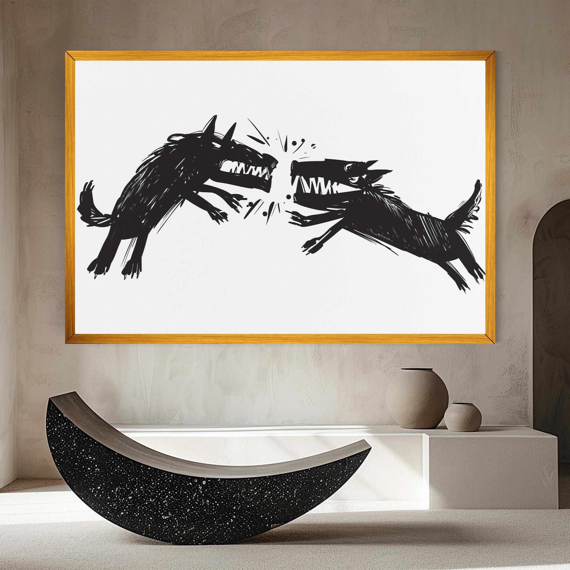 Leinwandbild Black Wolves mockup 8