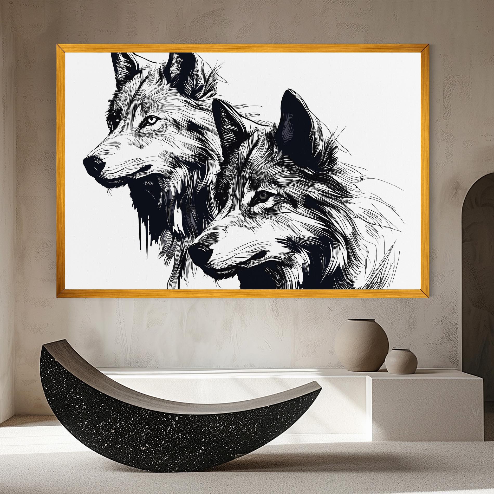 Leinwandbild Wolf Friends mockup 8