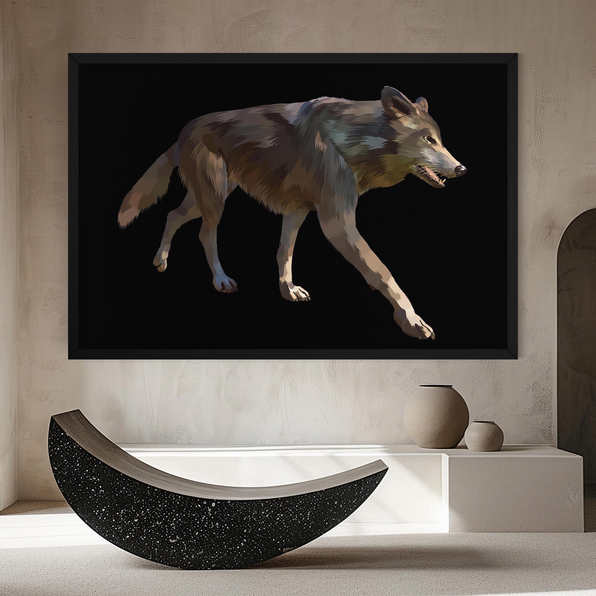 Leinwandbild 3d Wolf mockup 8