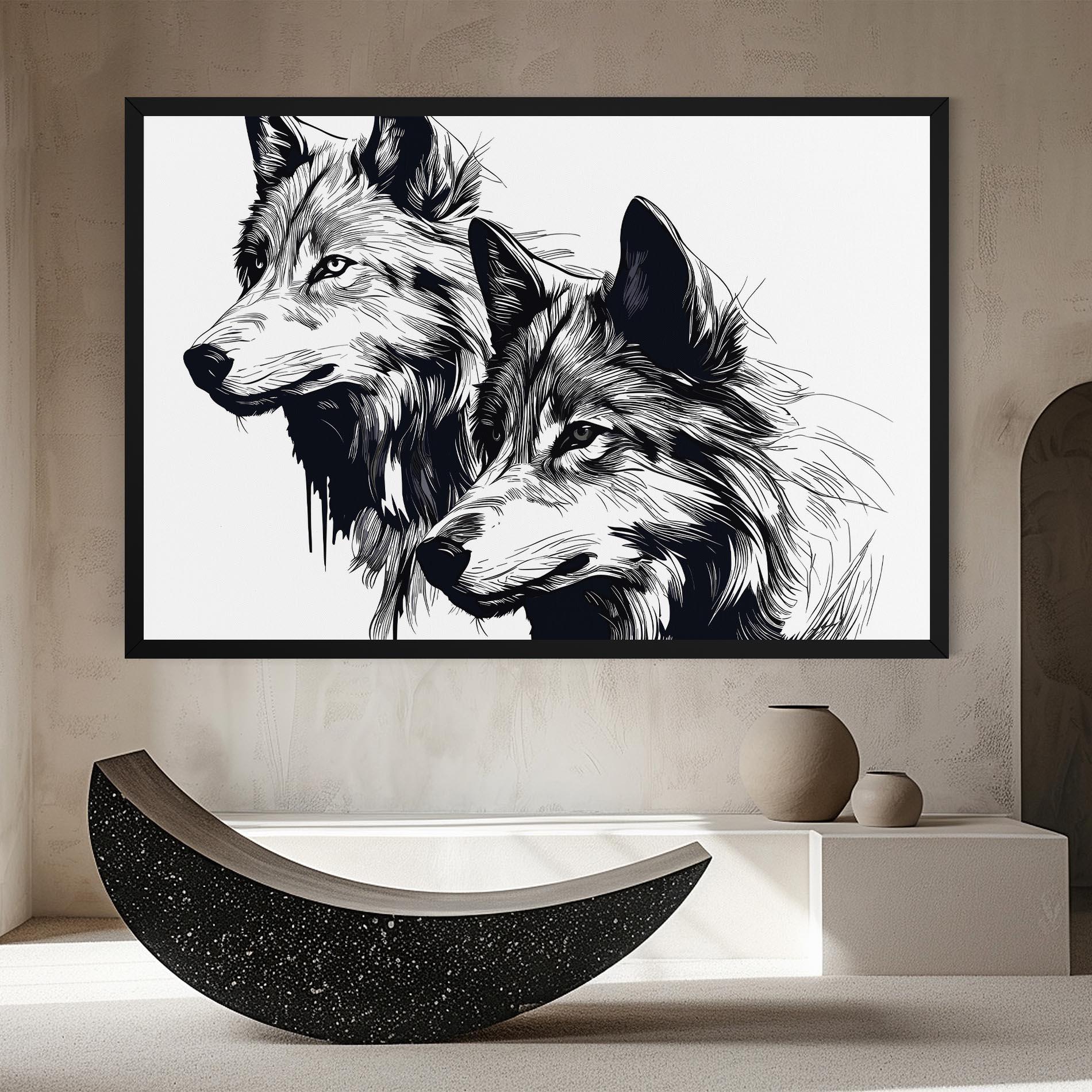 Leinwandbild Wolf Friends mockup 8