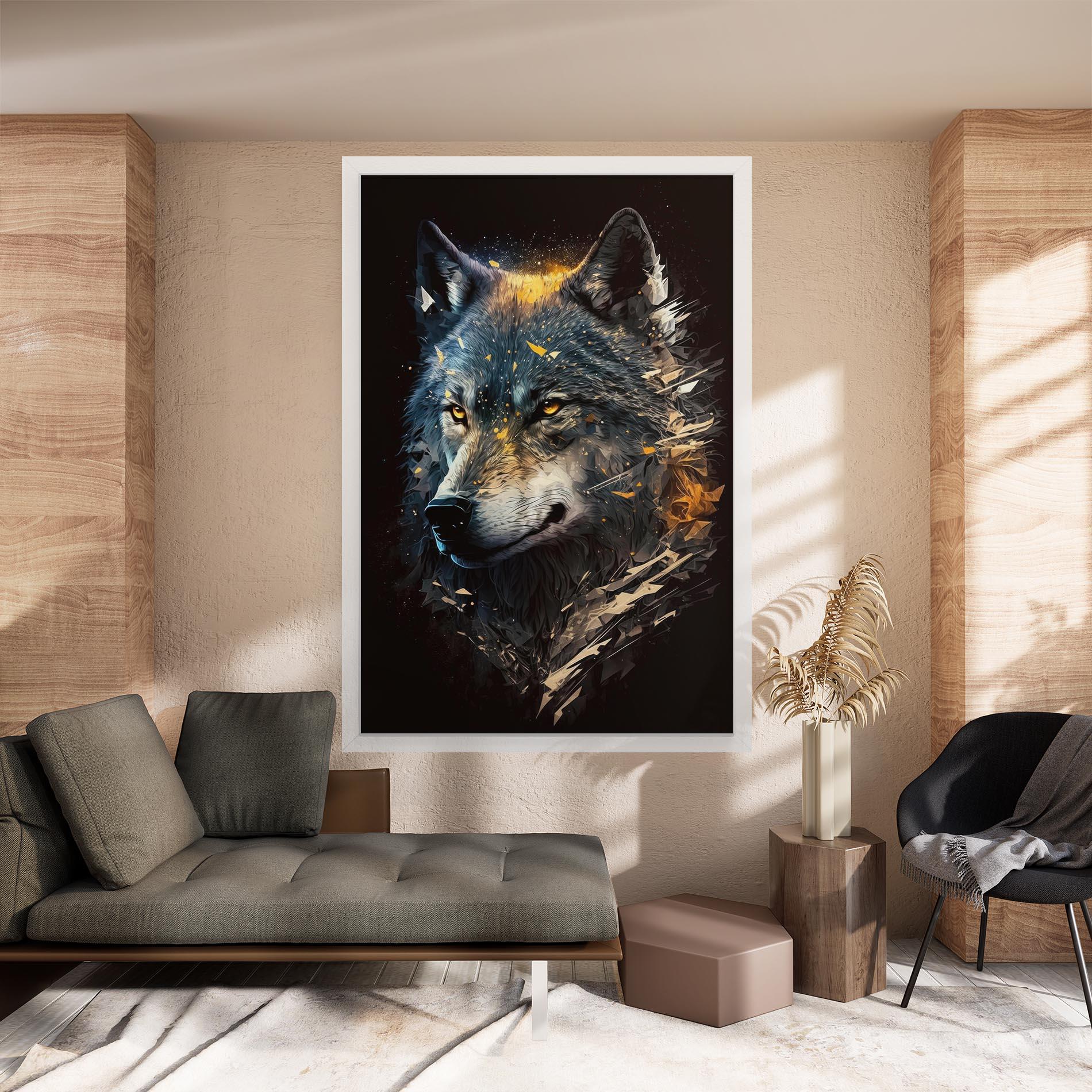 Leinwandbild Wolf Portrait mockup 8