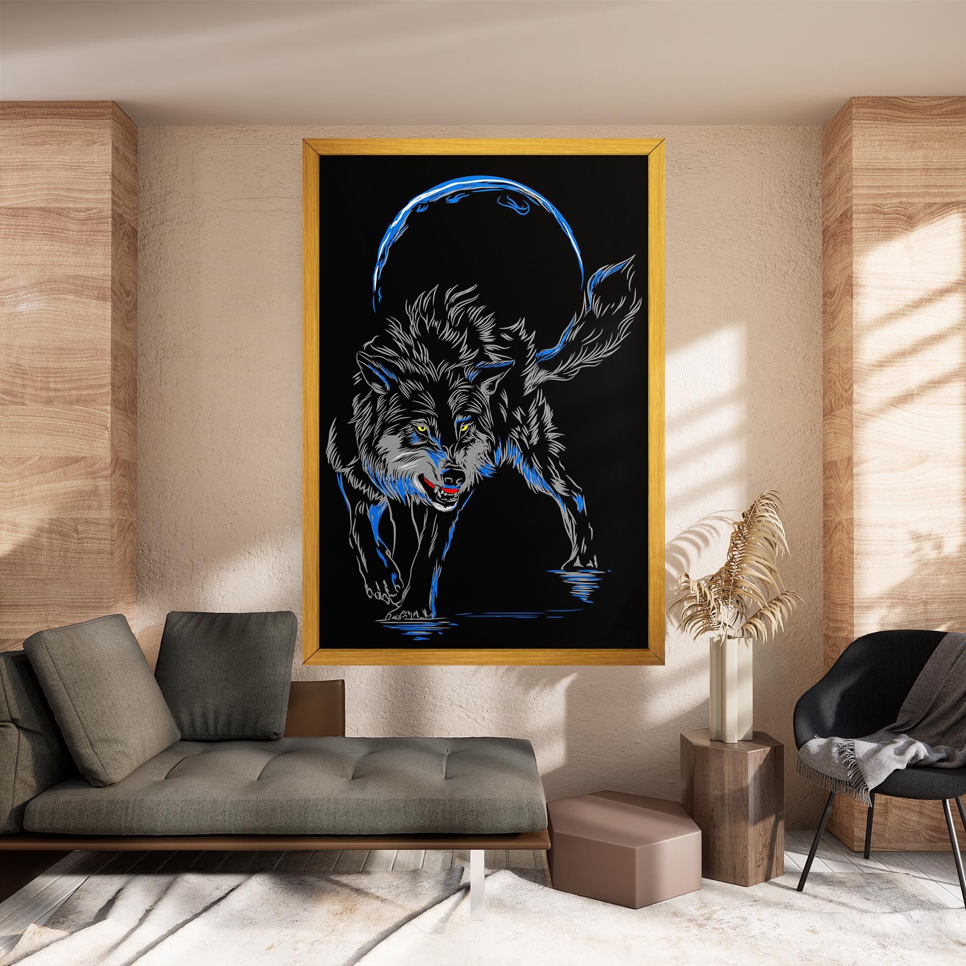 Grey Blue Wolf mockup 8