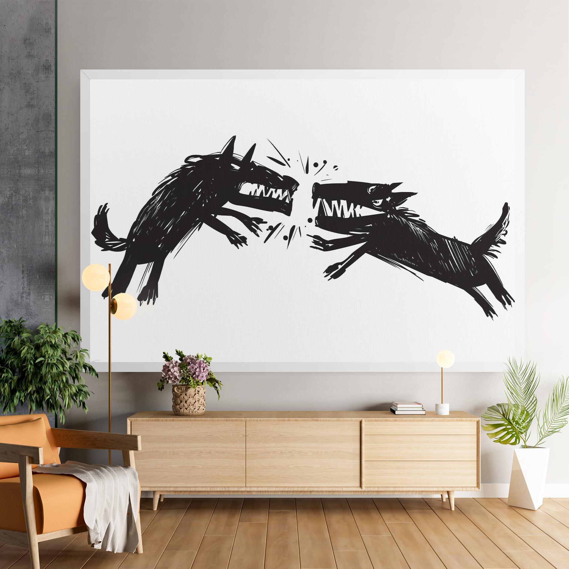 Leinwandbild Black Wolves mockup 9