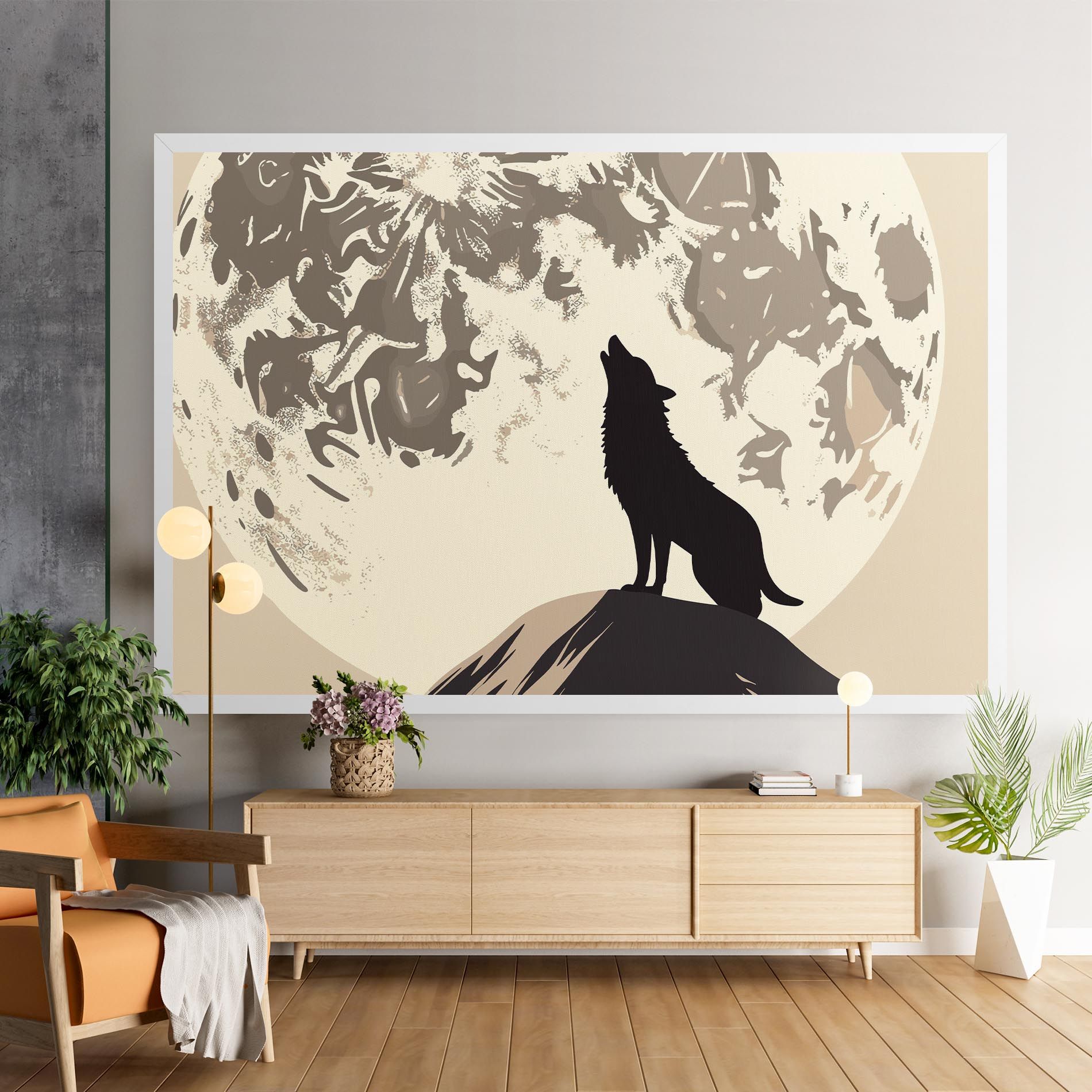 Cream Moon Wolf mockup 9