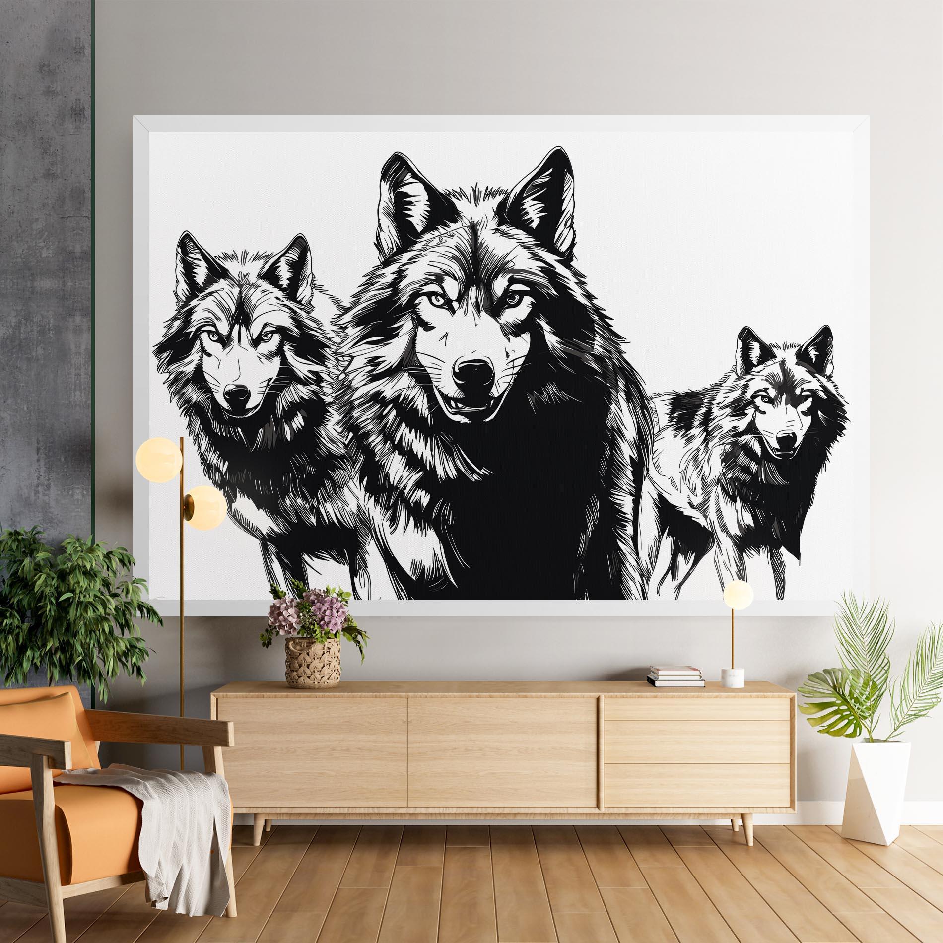 Leinwandbild Wolves mockup 9