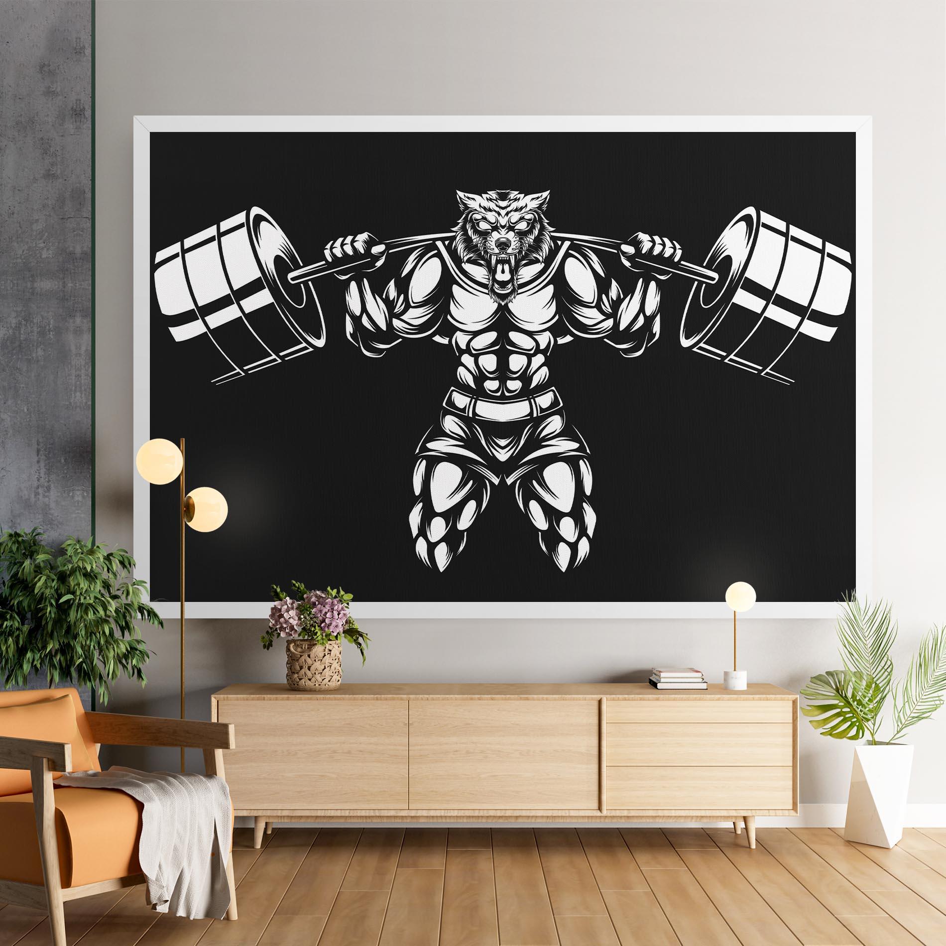 Leinwandbild Work Out Wolf mockup 9