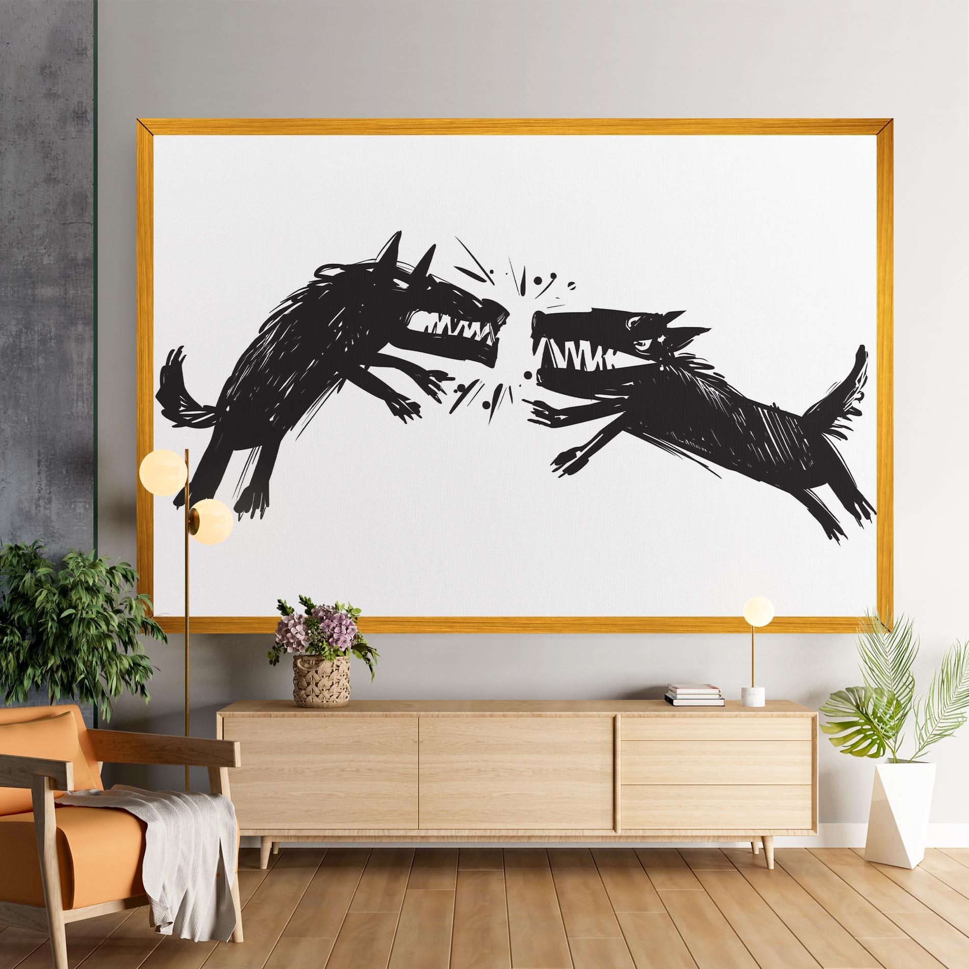 Leinwandbild Black Wolves mockup 9