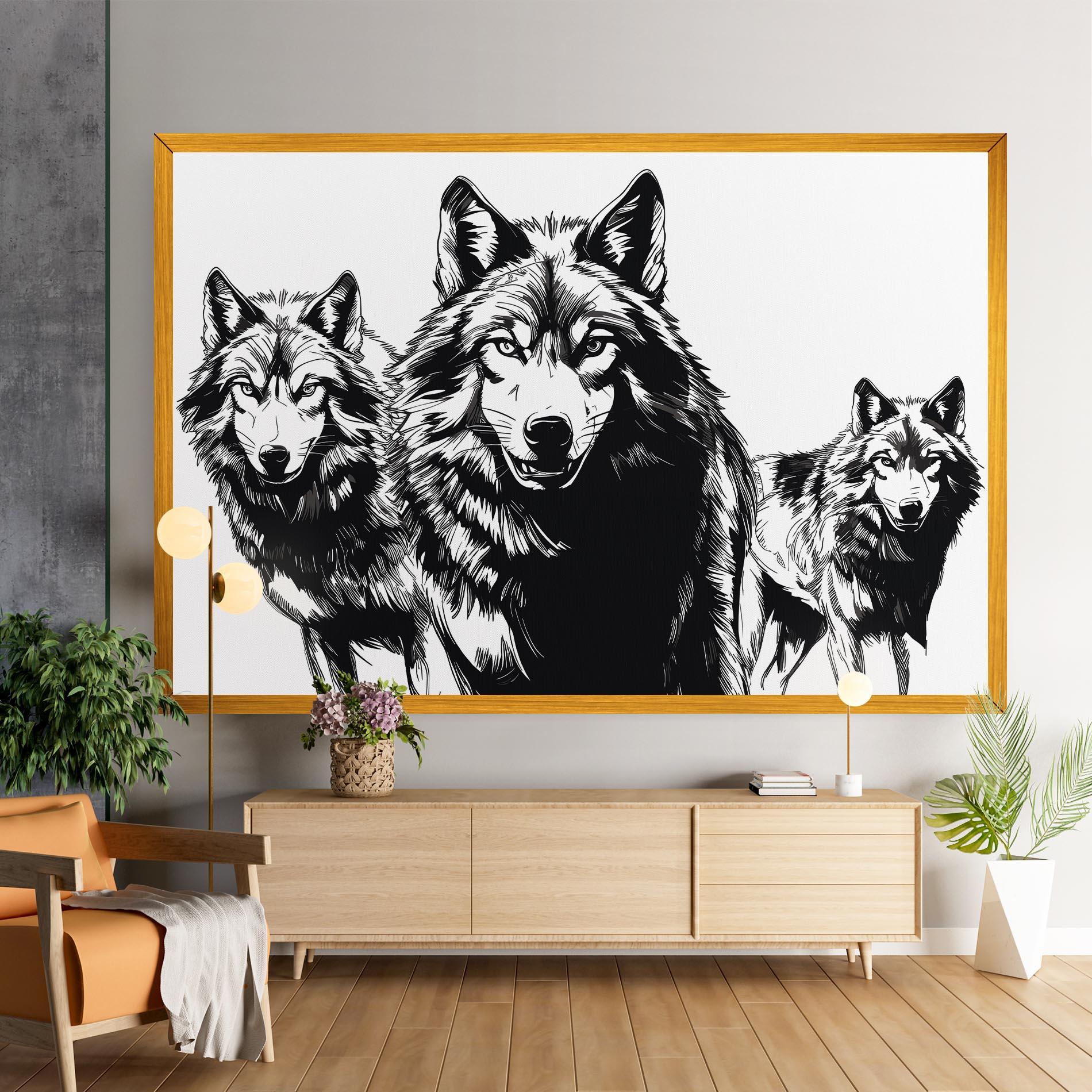 Leinwandbild Wolves mockup 9