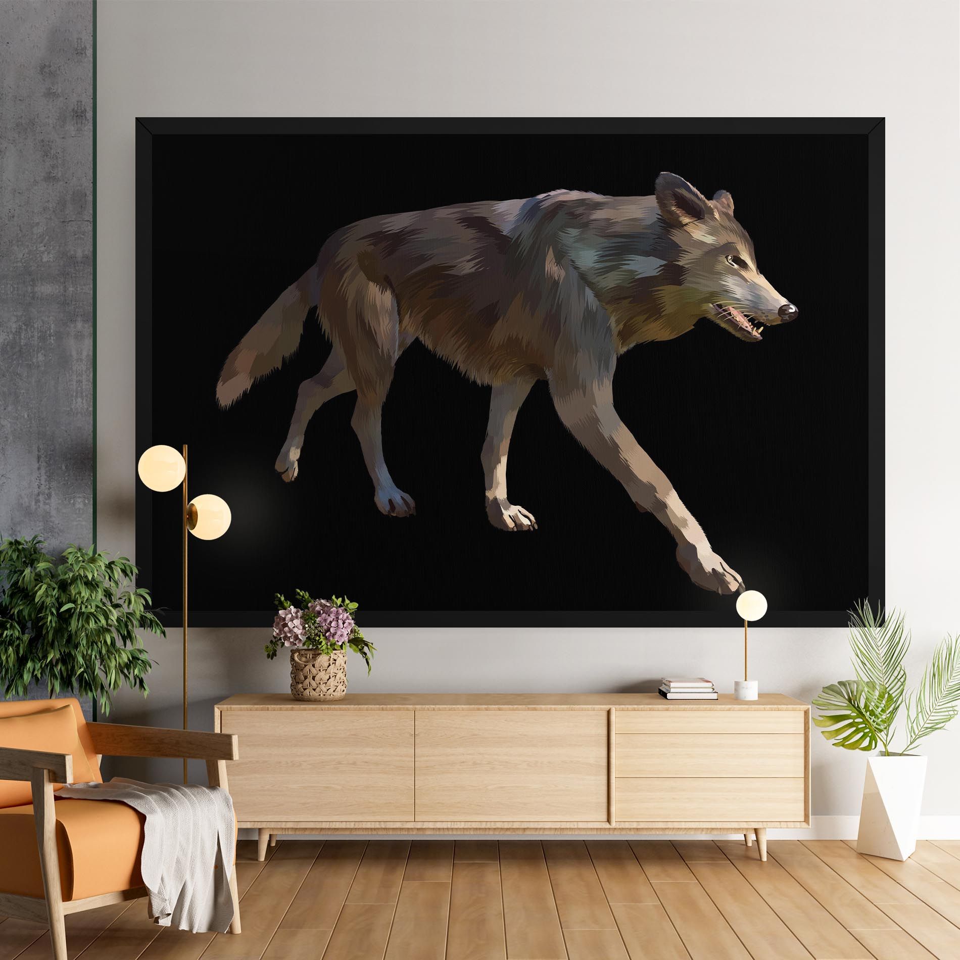 3d Wolf mockup 9