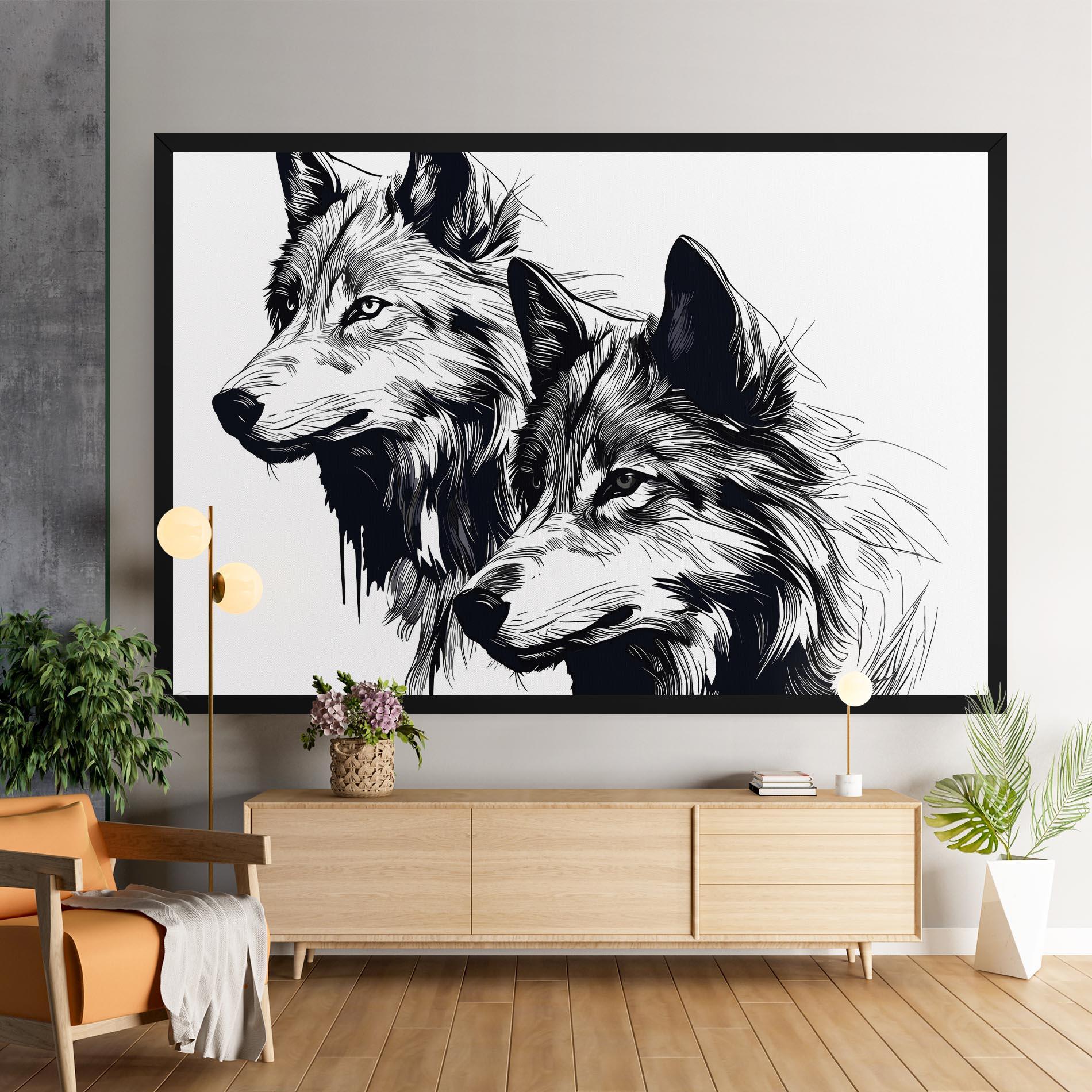 Leinwandbild Wolf Friends mockup 9