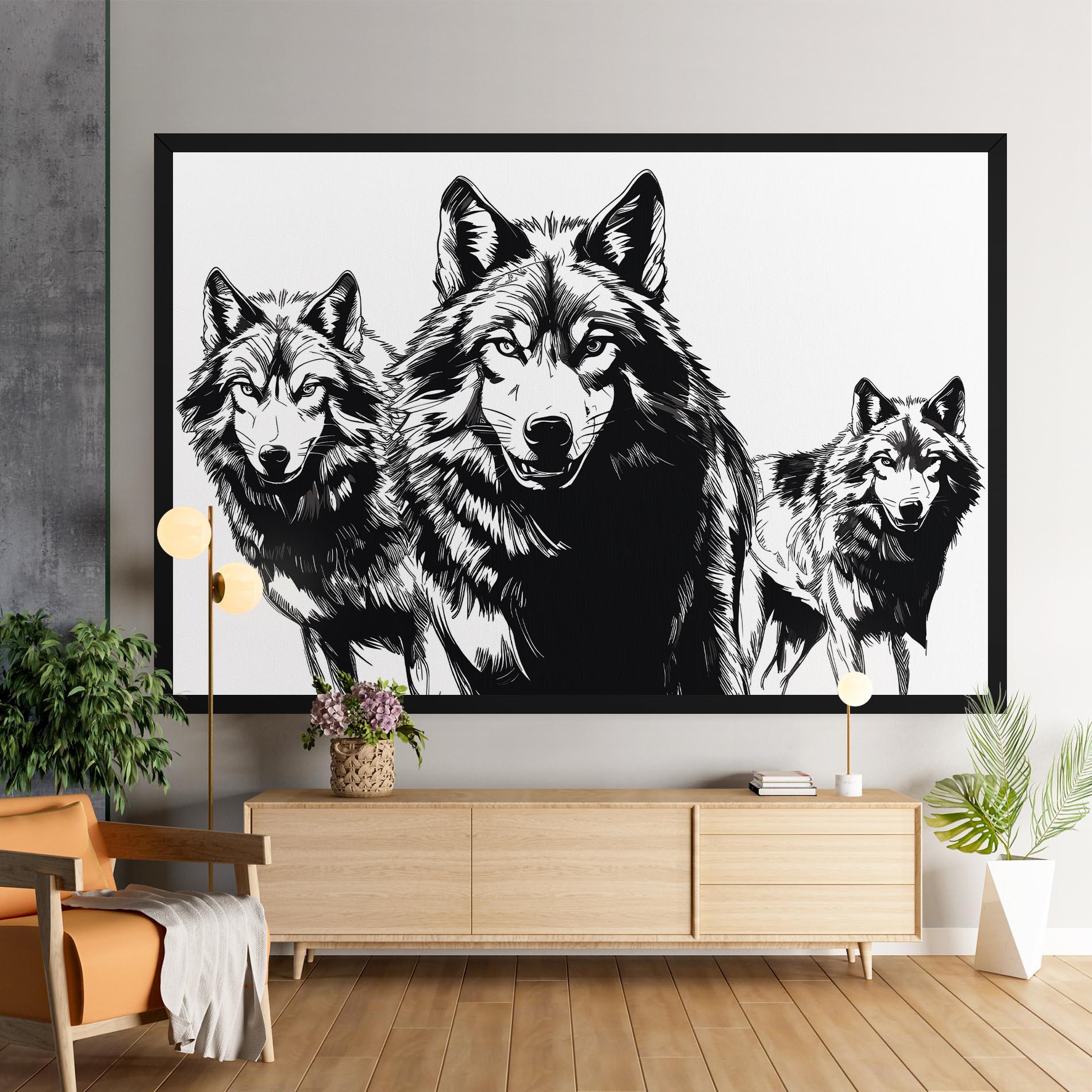 Leinwandbild Wolves mockup 9