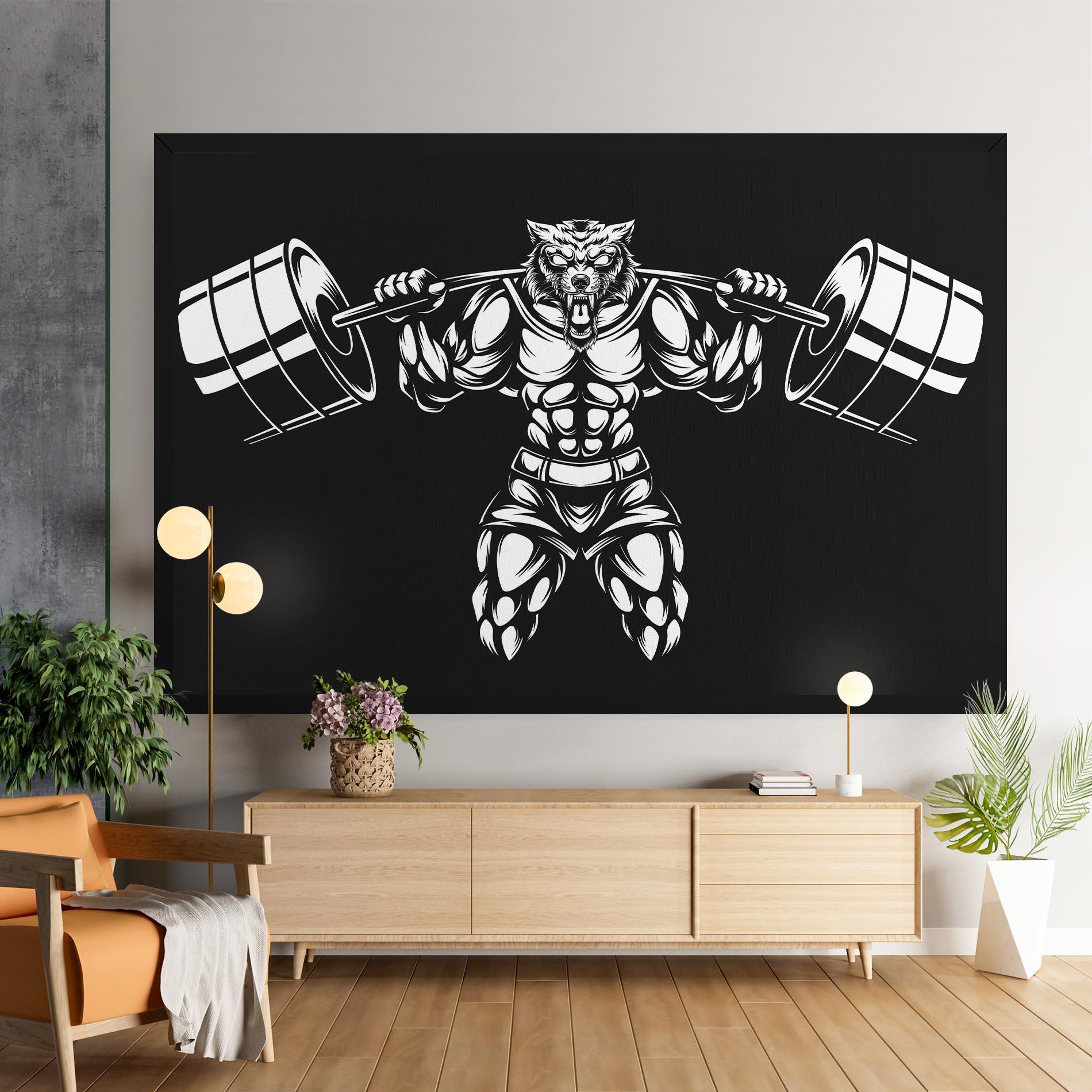 Leinwandbild Work Out Wolf mockup 9