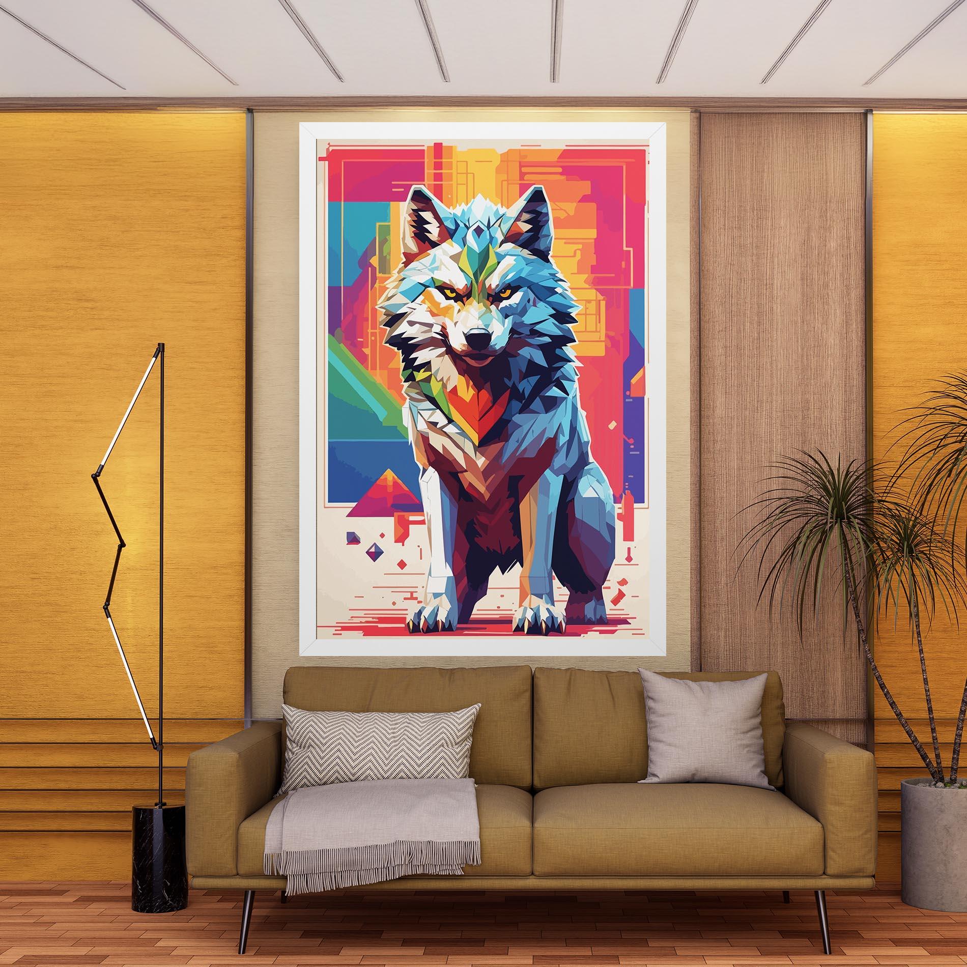 Leinwandbild Wolf Character mockup 9