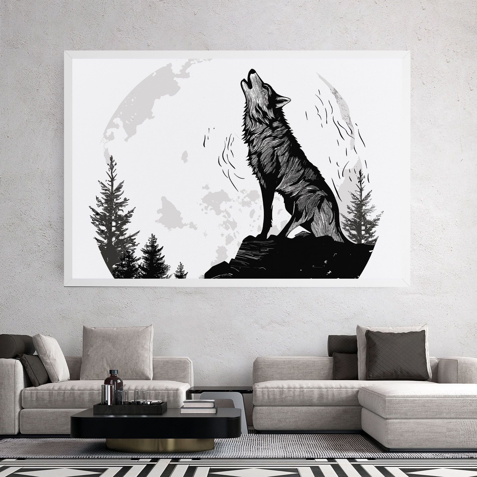 Grey Moon Wolf mockup 2
