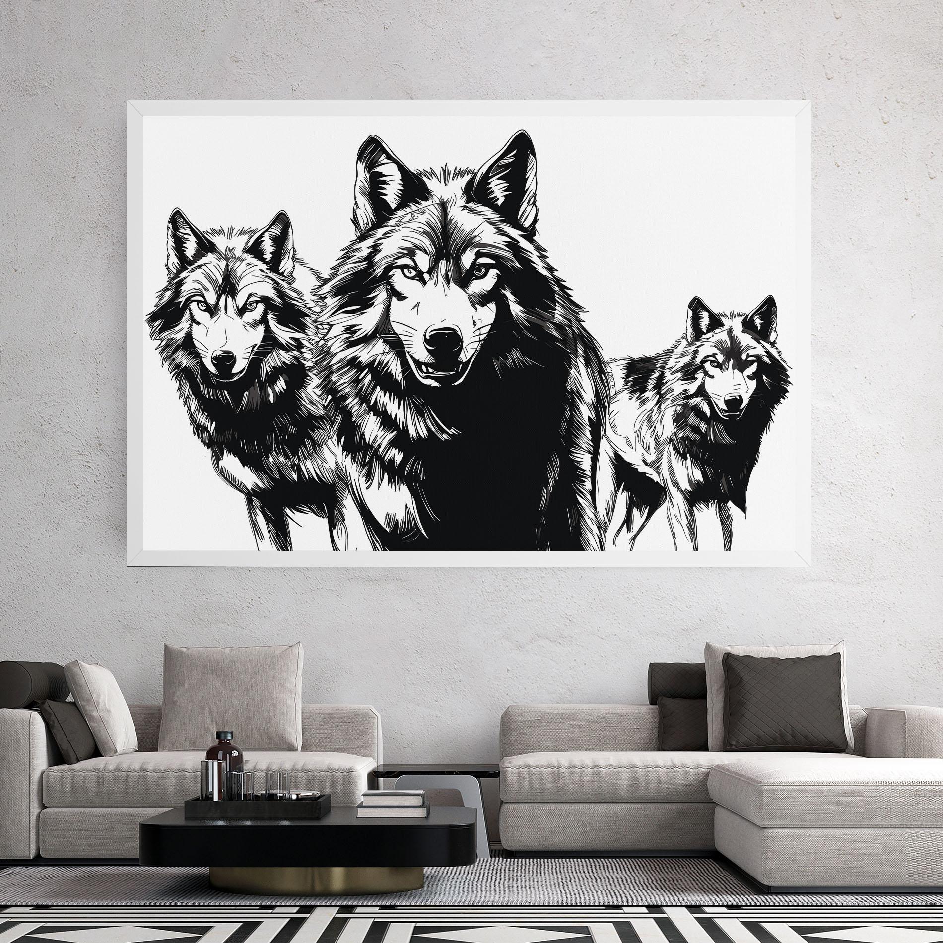 Leinwandbild Wolves mockup 2