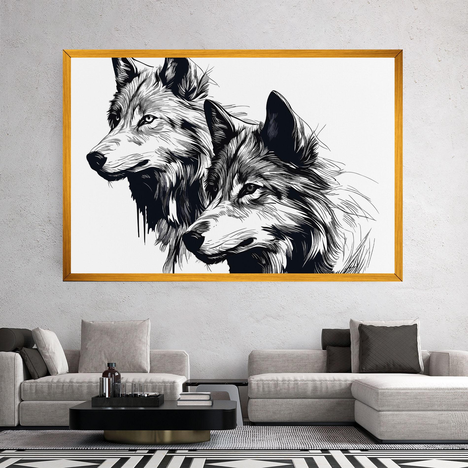 Leinwandbild Wolf Friends mockup 2
