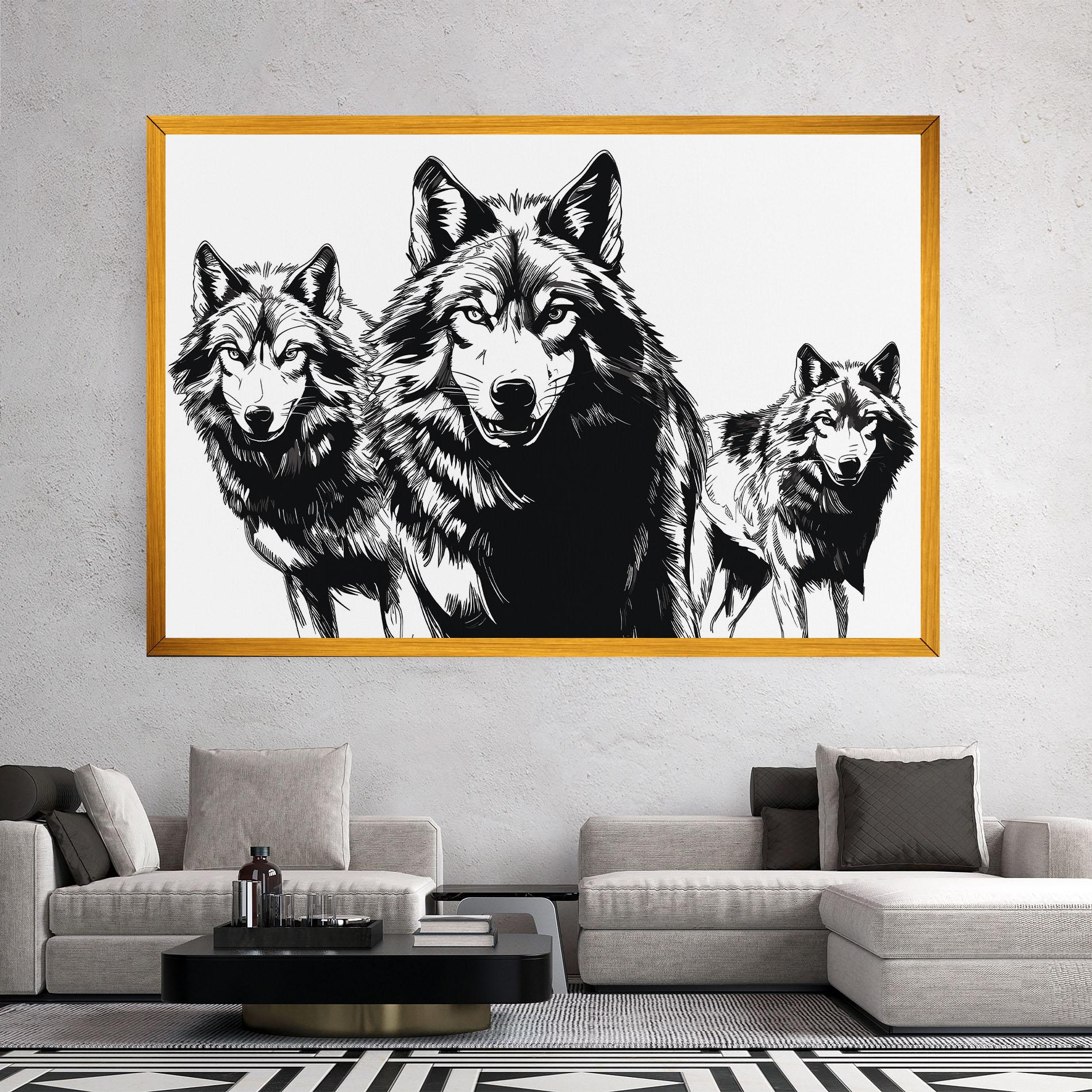 Leinwandbild Wolves mockup 2