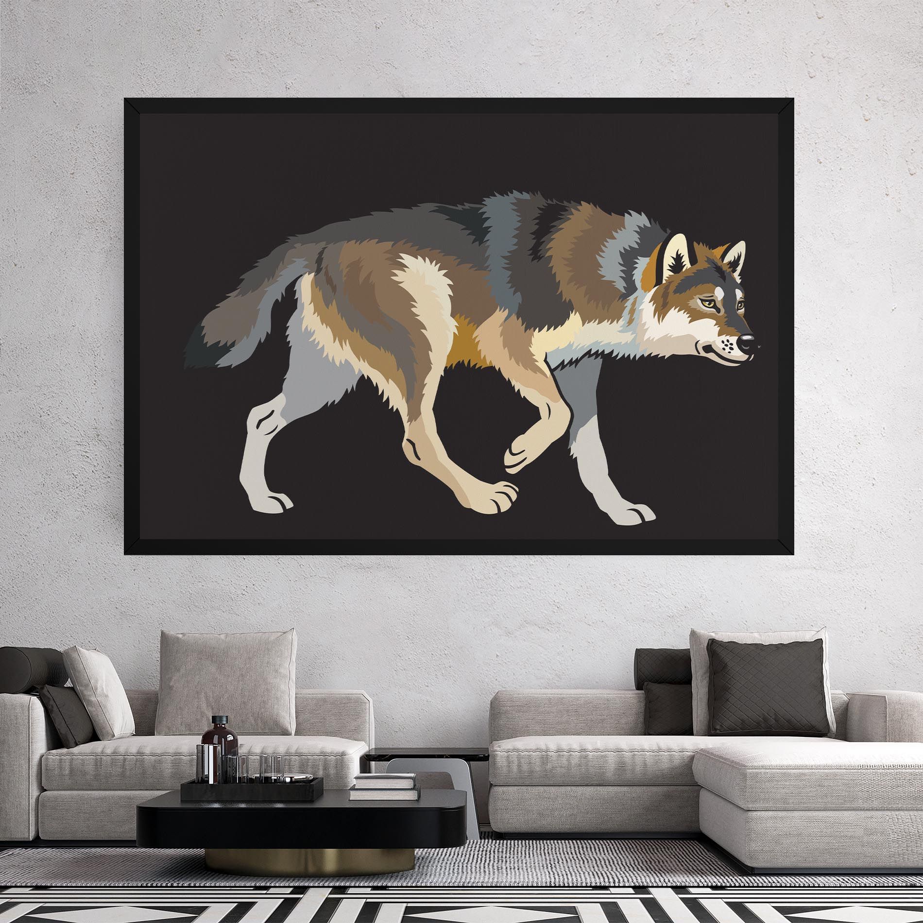 Cartoon Wolf mockup 2