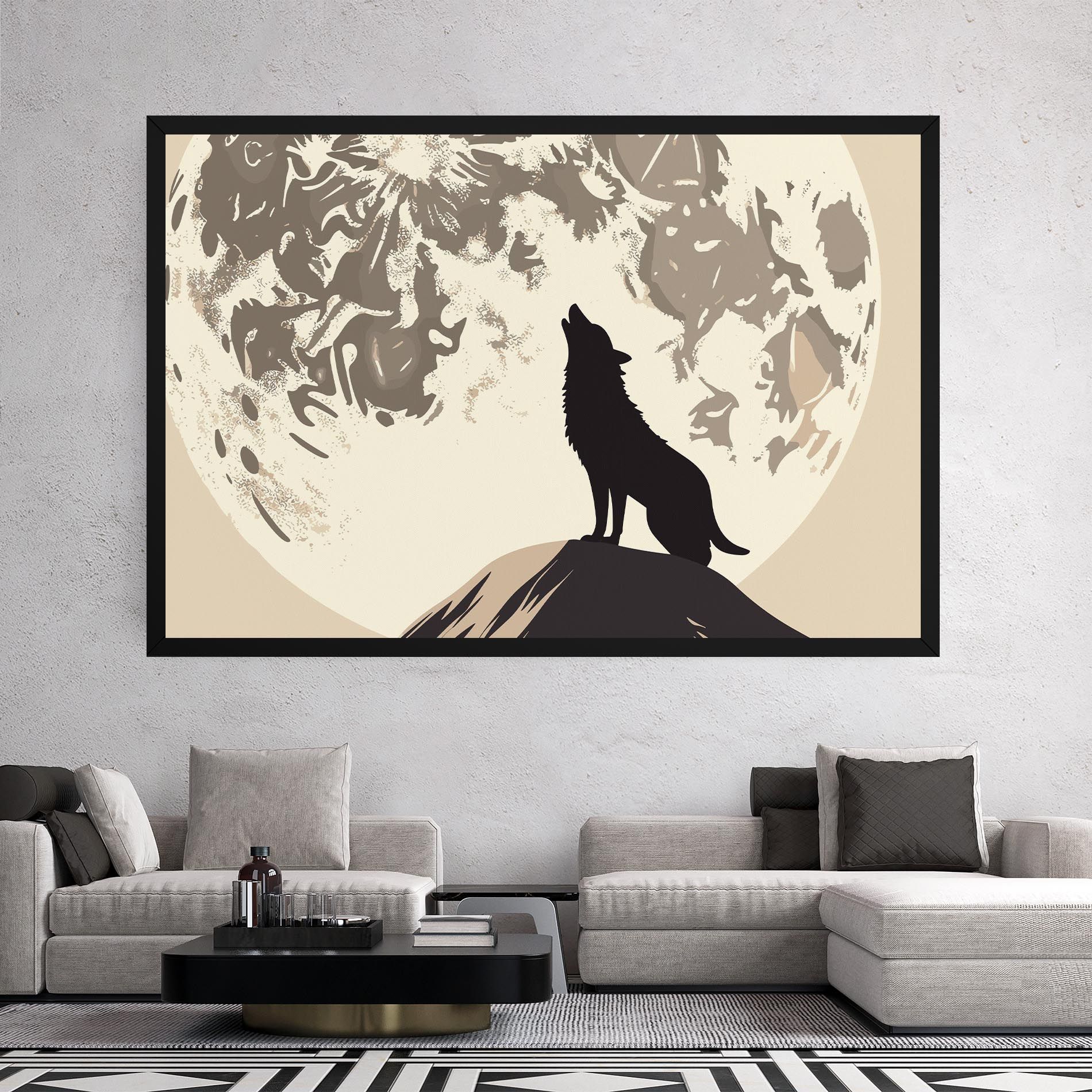 Cream Moon Wolf mockup 2