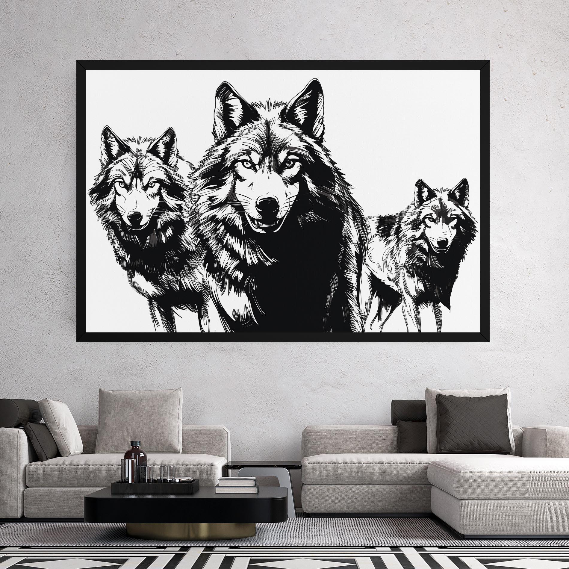 Leinwandbild Wolves mockup 2