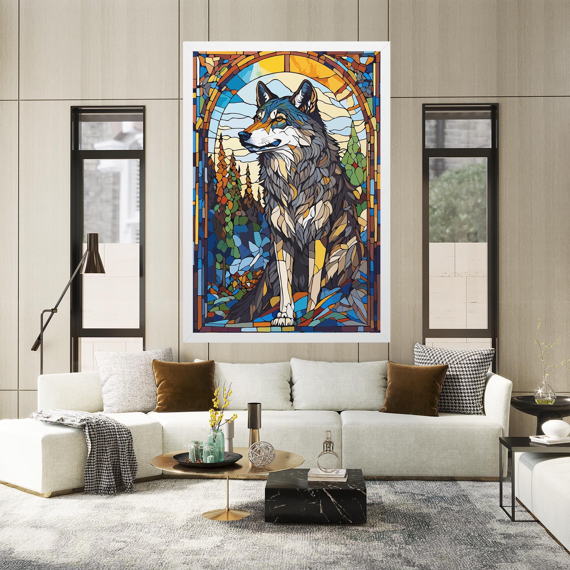 Leinwandbild Glass Wolf mockup 2