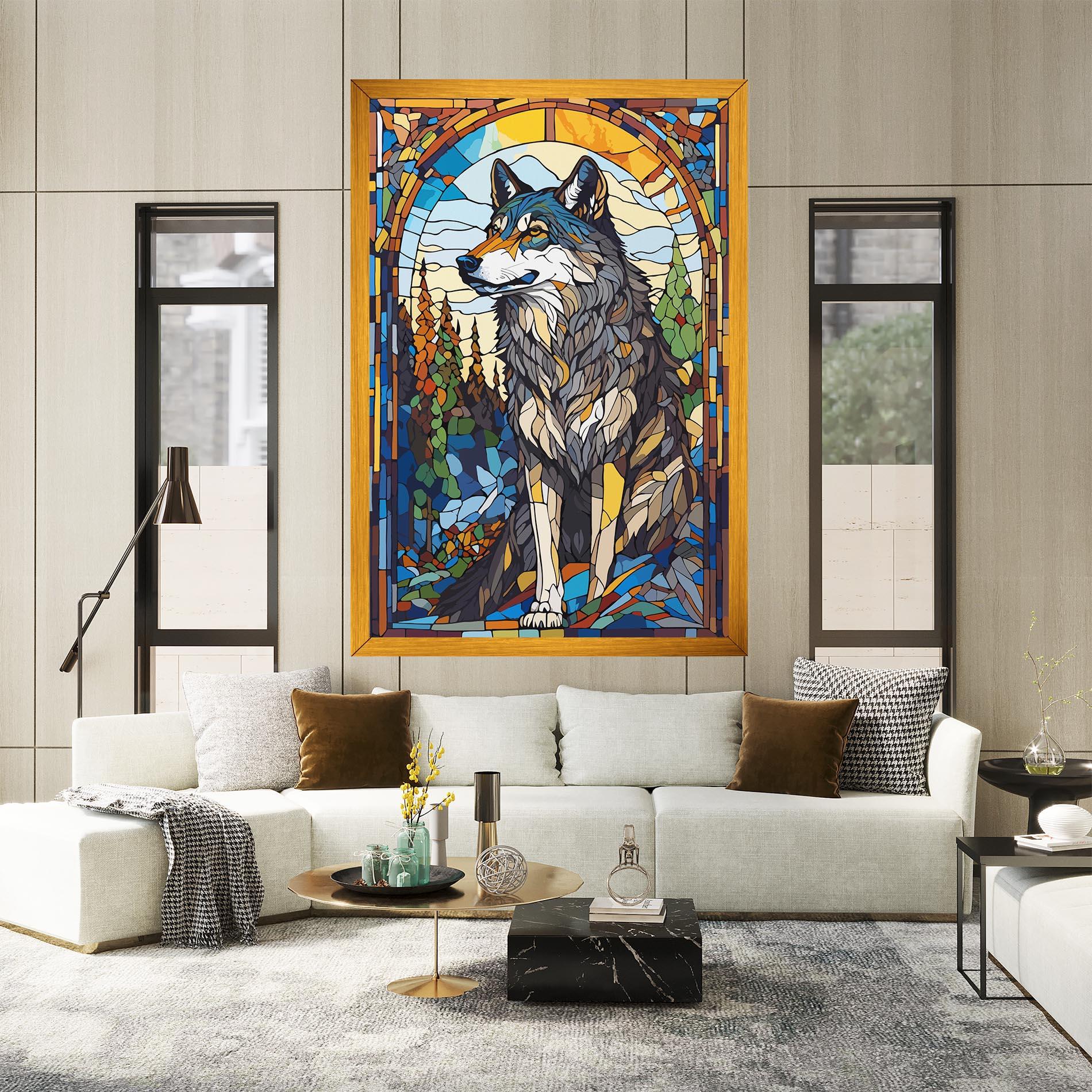 Leinwandbild Glass Wolf mockup 2