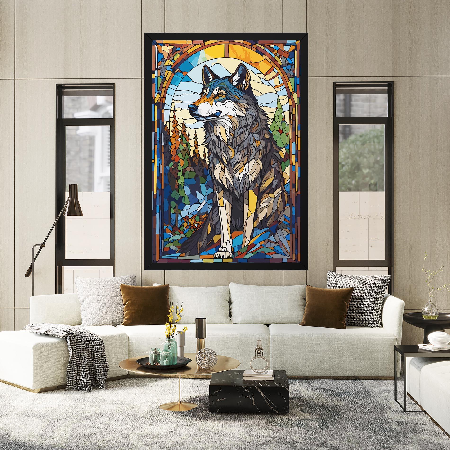 Leinwandbild Glass Wolf mockup 2