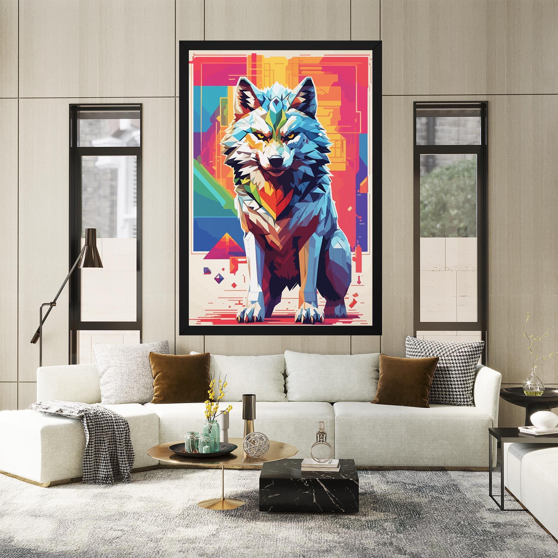 Leinwandbild Wolf Character mockup 2