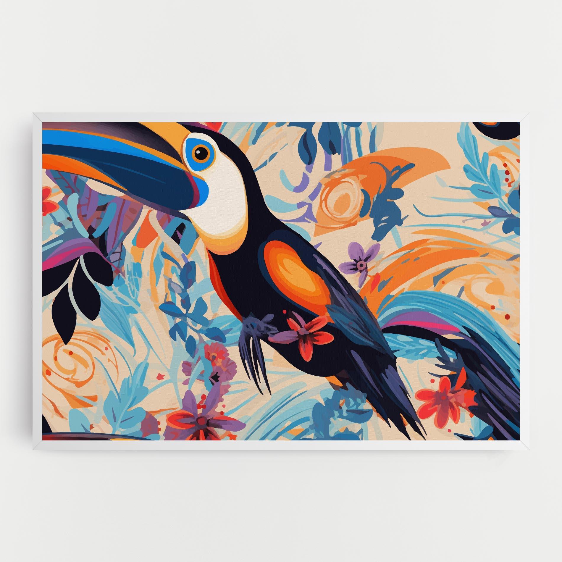 Leinwandbild Colorful Toucan mockup 0