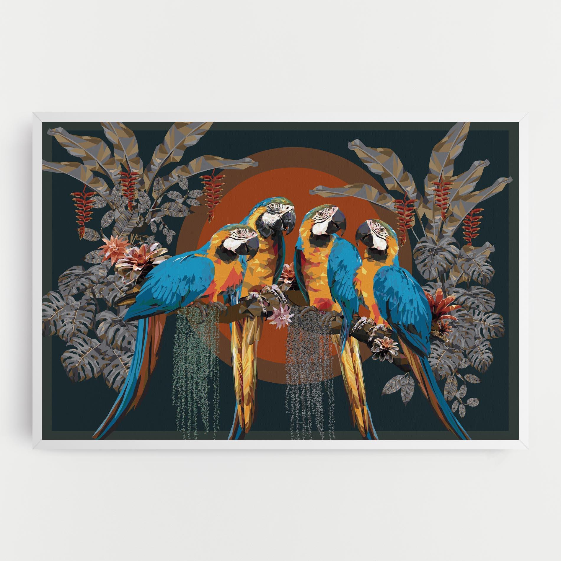 Leinwandbild Parrot Couples mockup 0